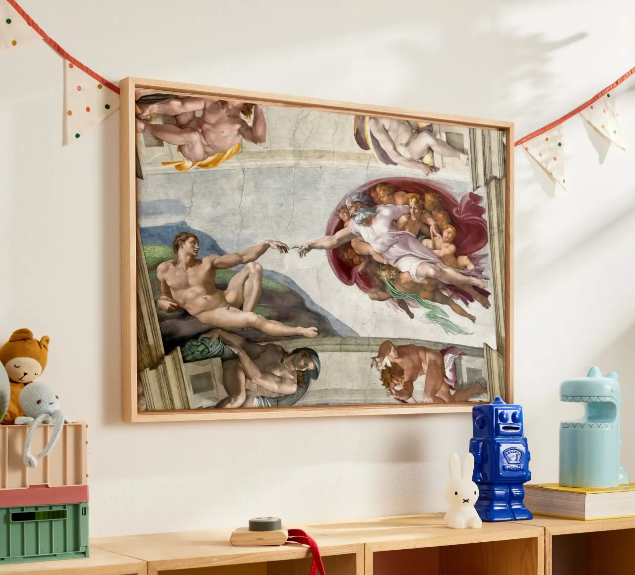 The Vatican Museum - The Creation of Adam canvas with Floater frame by amini54
