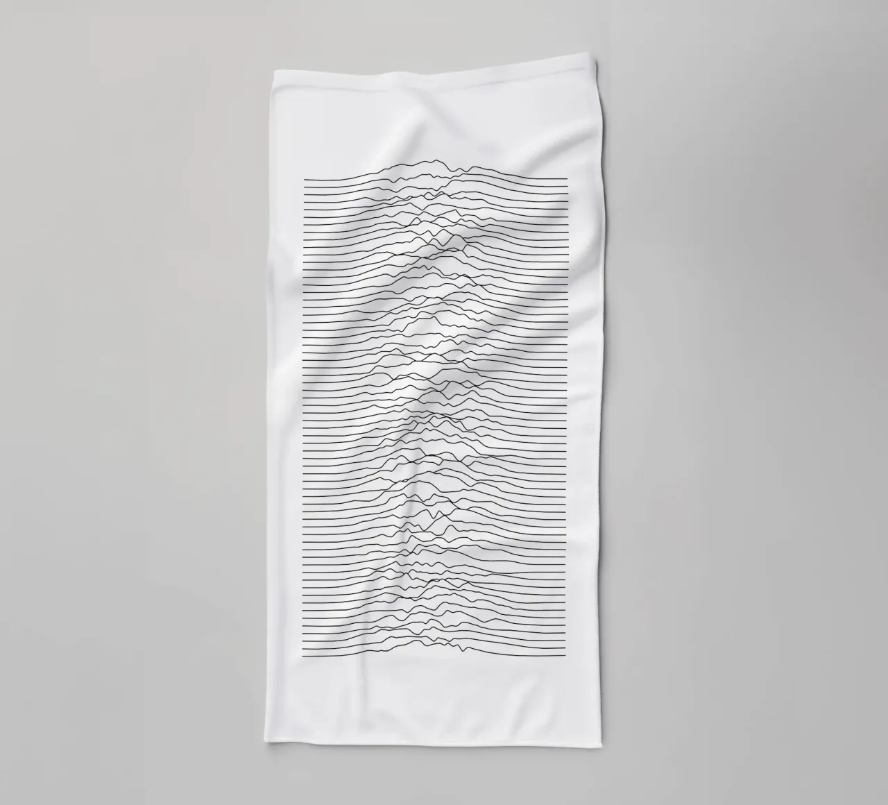 Monochrome Landscape Waveform towel by amini54