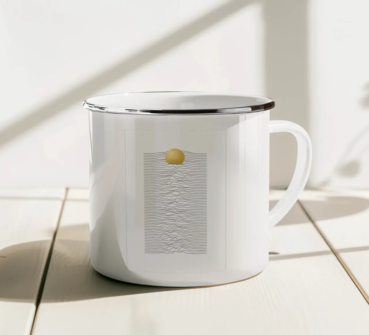 Alba dorata tazza in smalto da amini54
