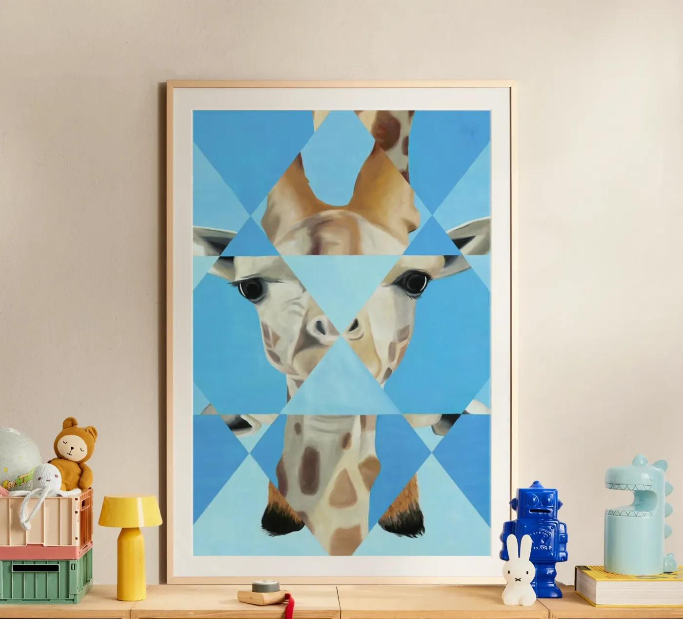 Blue Giraffe poster da Allison Chaplin