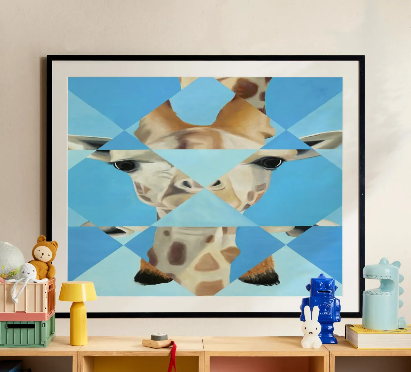 Blue Giraffe poster da Allison Chaplin