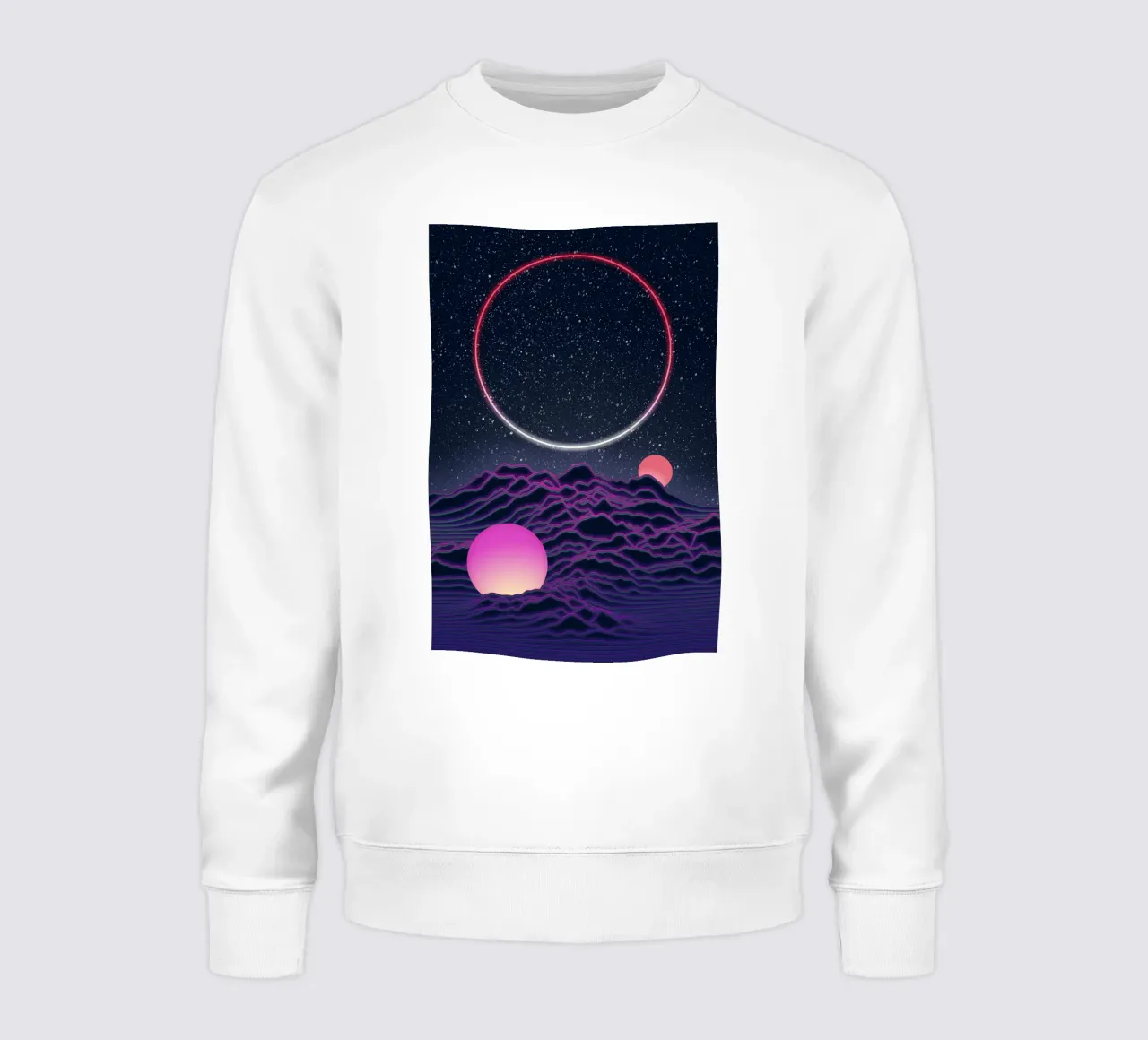 Paesaggio lunare al neon felpa da amini54