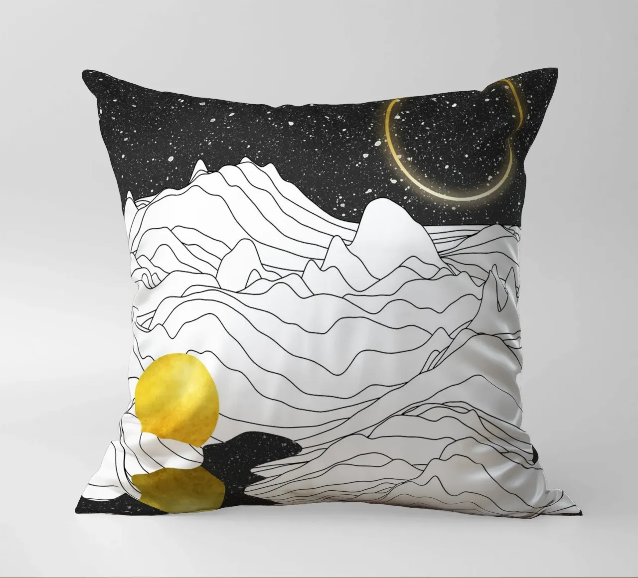 Monocromo Due Lune cuscino da amini54