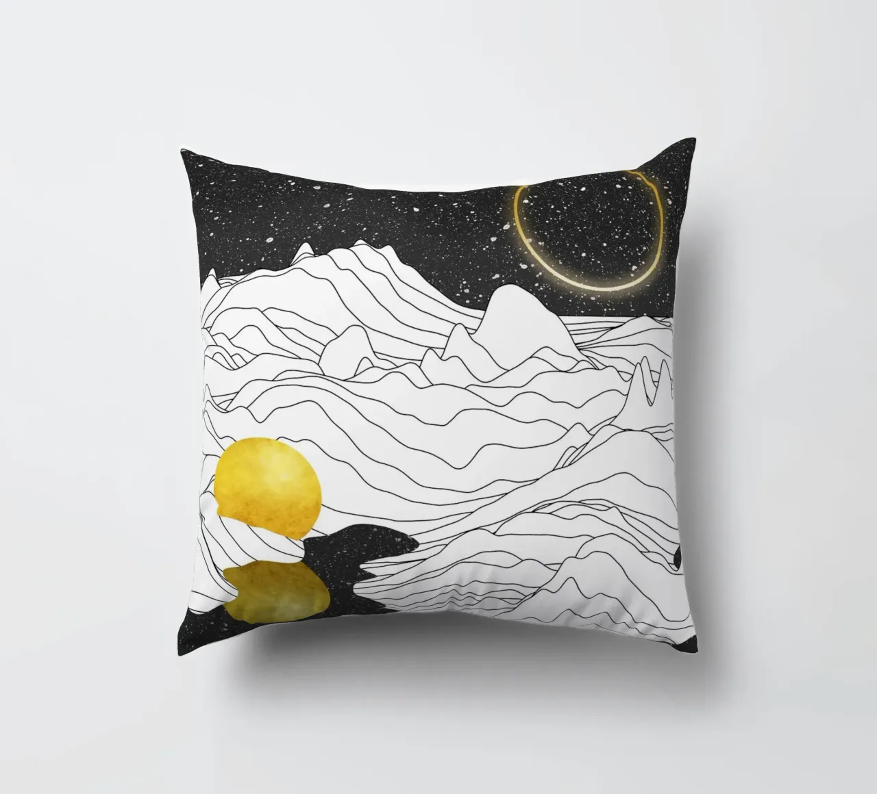 Monocromo Due Lune cuscino da amini54