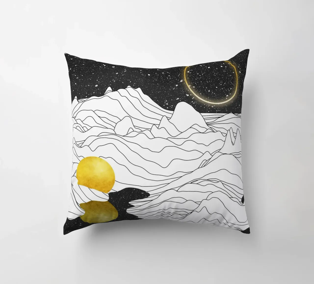 Monocromo Due Lune cuscino da amini54