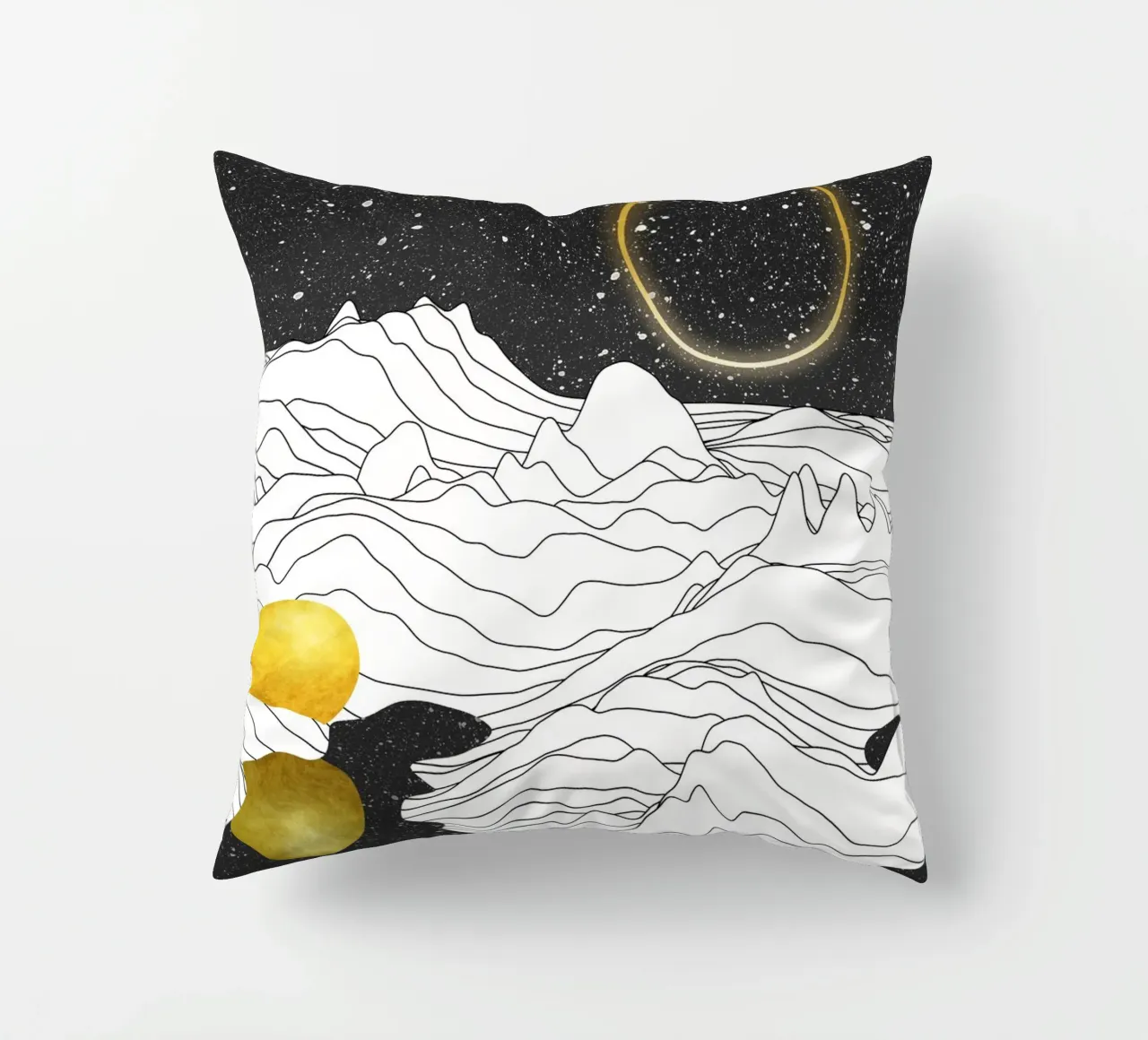 Monocromo Due Lune cuscino da amini54