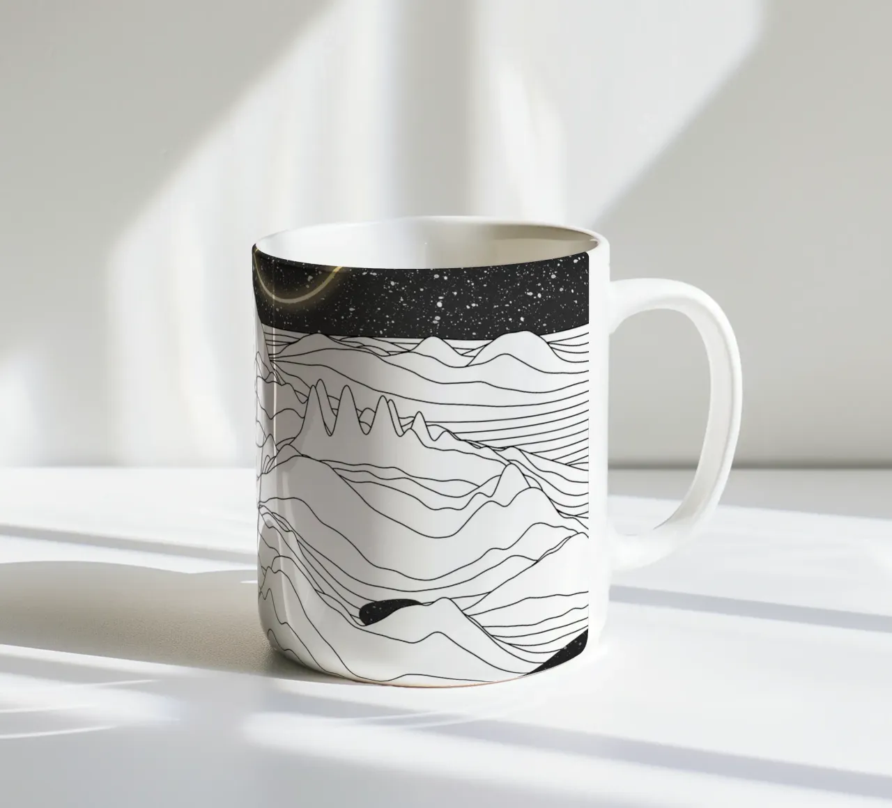 Monocromo Due Lune tazza in ceramica da amini54