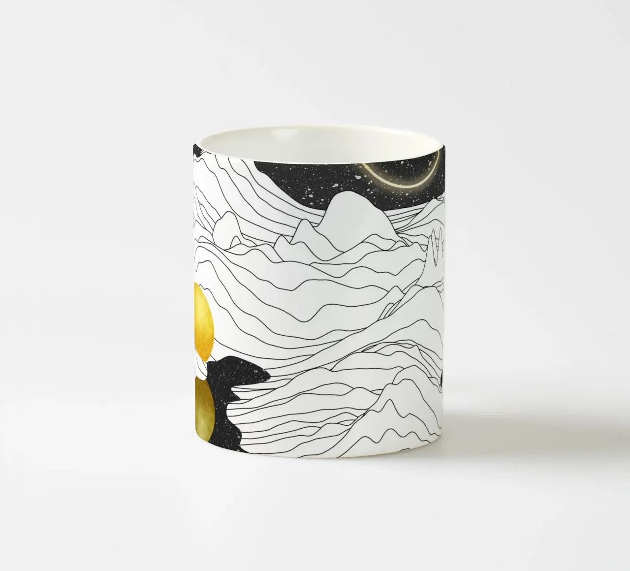 Monocromo Due Lune tazza in ceramica da amini54