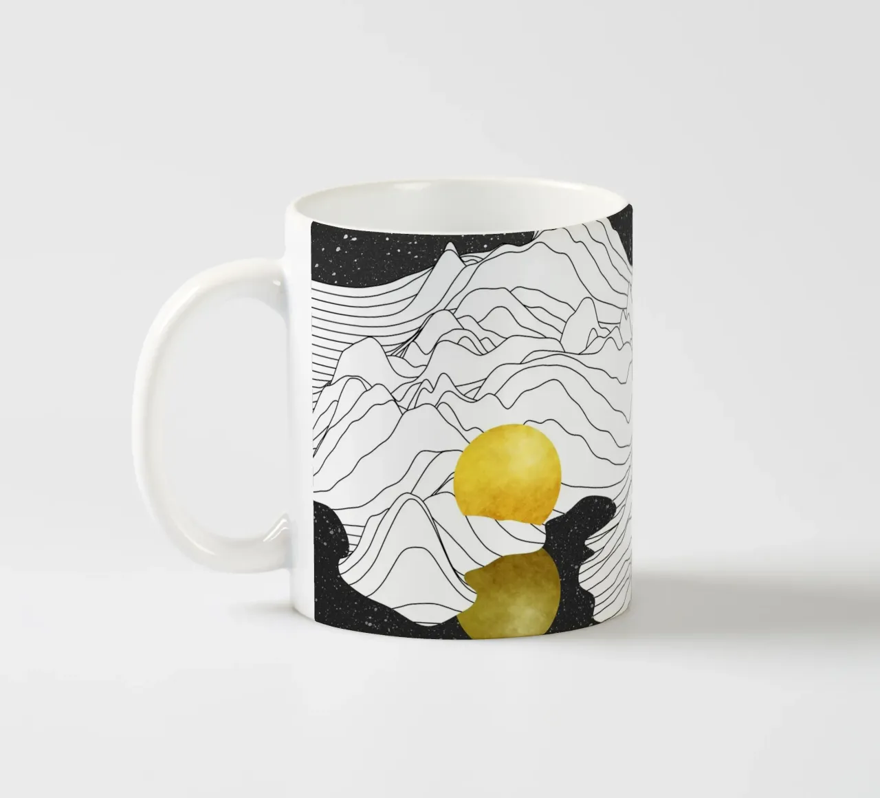 Monocromo Due Lune tazza in ceramica da amini54
