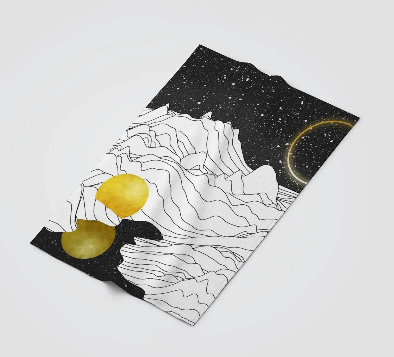 Monocromo Due Lune coperta in pile da amini54