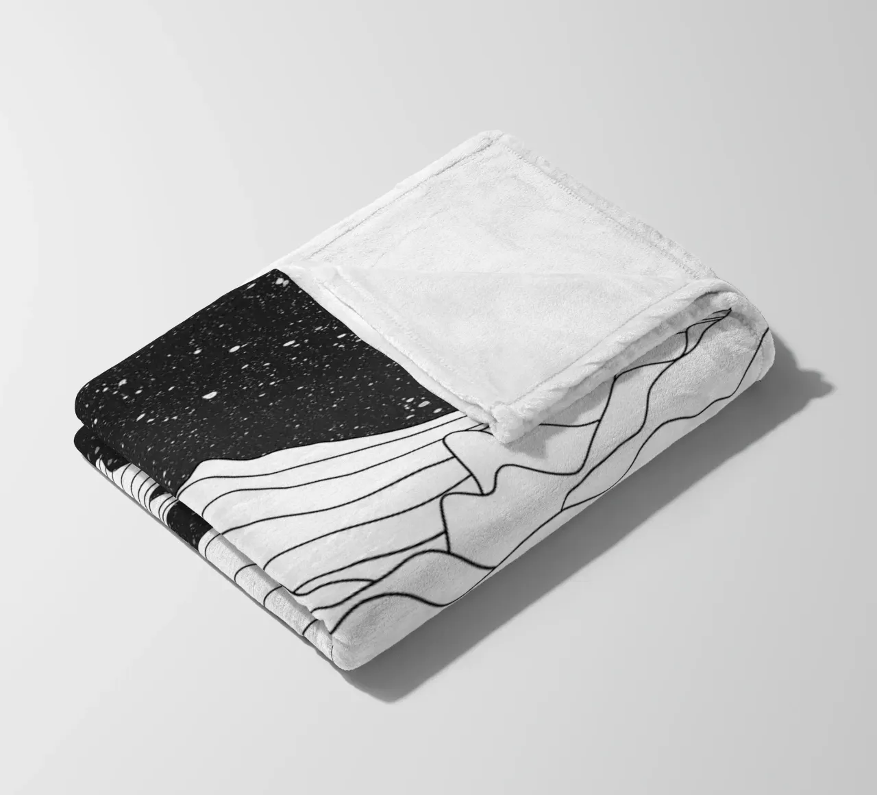 Monocromo Due Lune coperta in pile da amini54