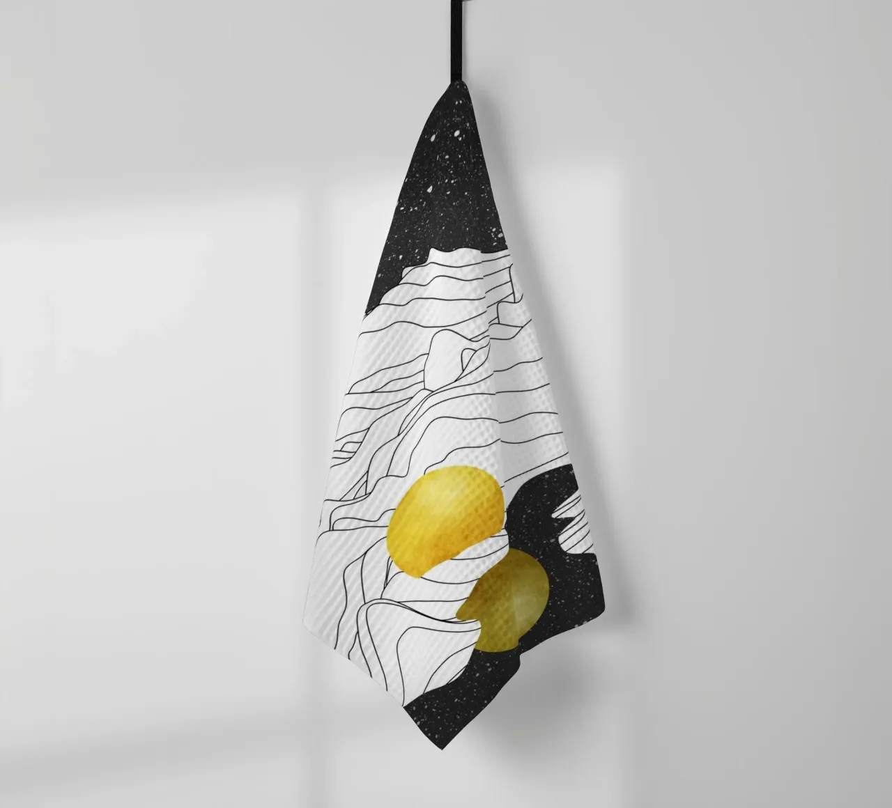 Monocromo Due Lune canovaccio da cucina da amini54