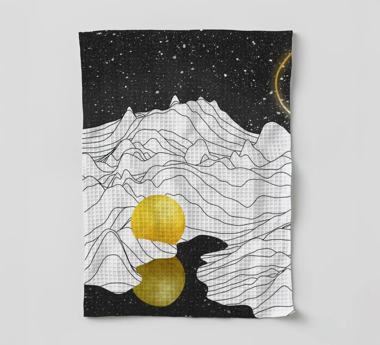 Monocromo Due Lune canovaccio da cucina da amini54