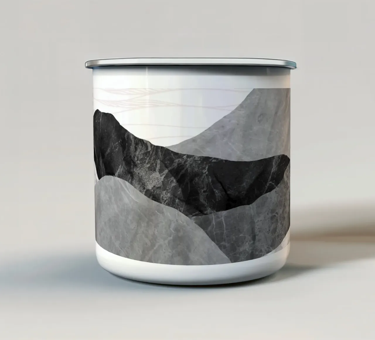 Paesaggio in marmo 02 tazza in smalto da amini54