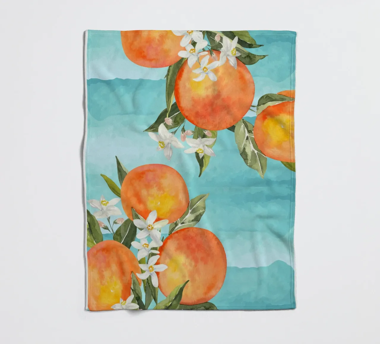 Italien Orange Druck Fleecedecke von Bella Studio