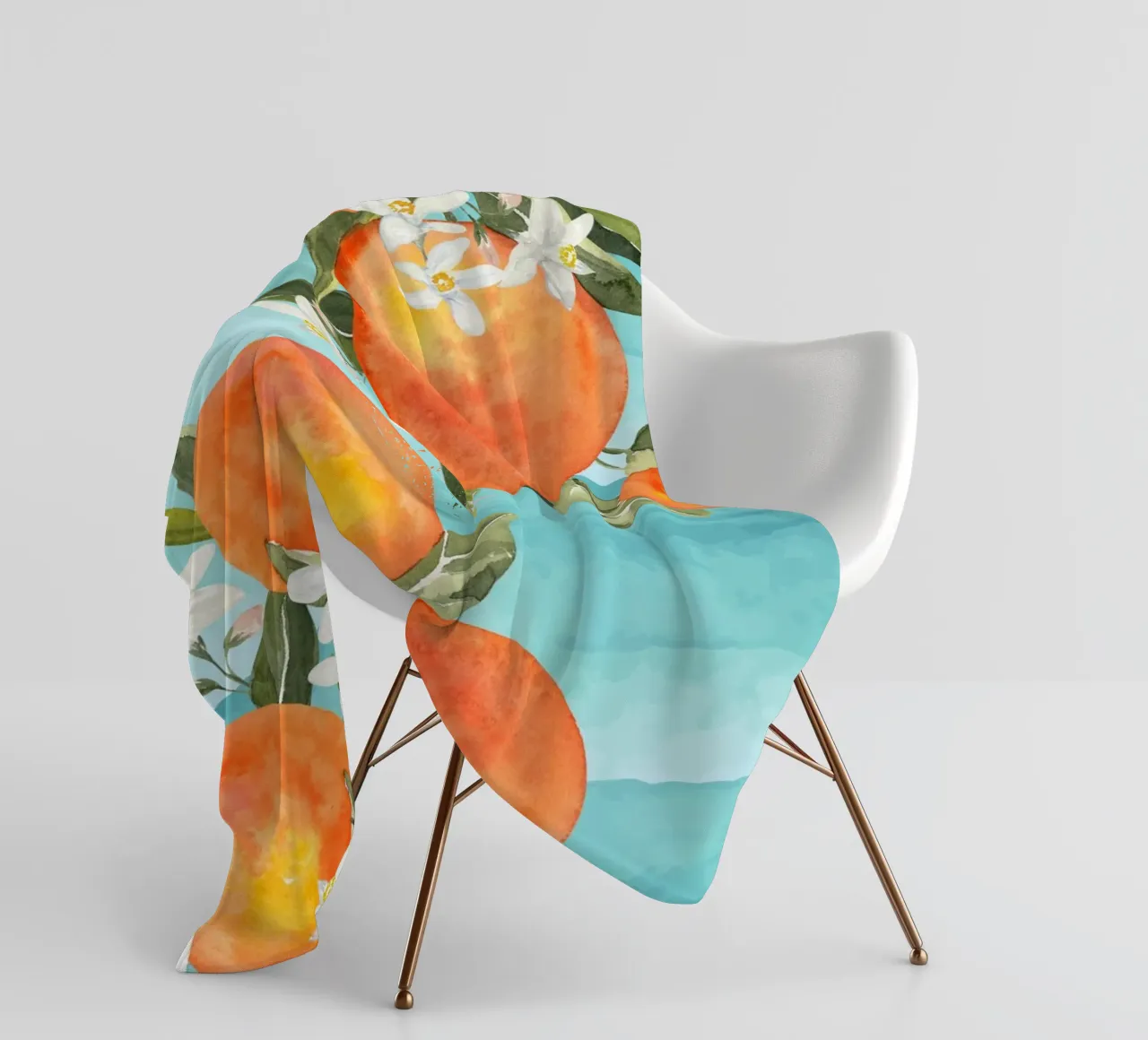 Italien Orange Druck Fleecedecke von Bella Studio