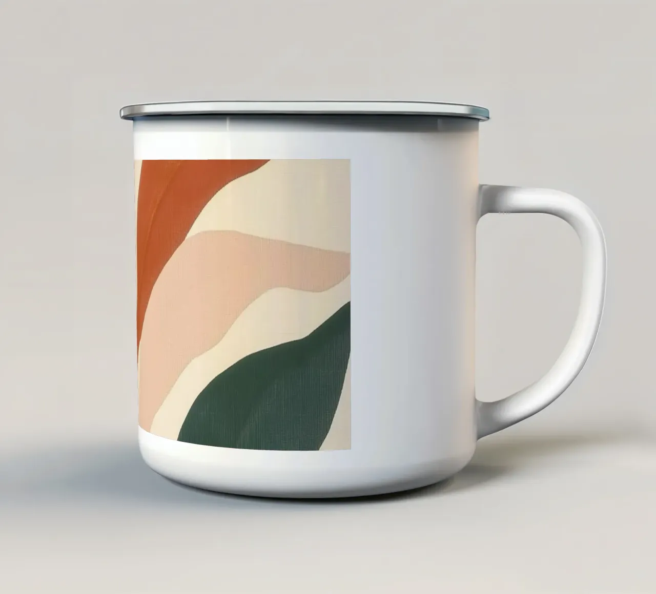Impianto astratto tazza in smalto da Melloi Art Print