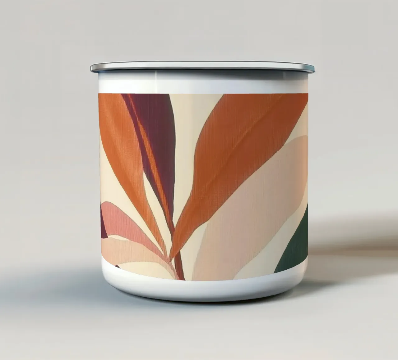 Impianto astratto tazza in smalto da Melloi Art Print