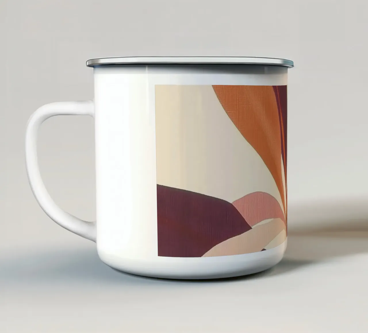 Impianto astratto tazza in smalto da Melloi Art Print