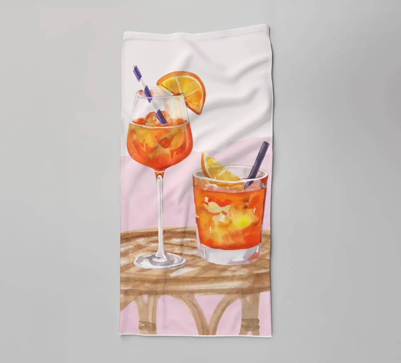Aperol Spritz e Negroni Print asciugamano da bagno da Bella Studio