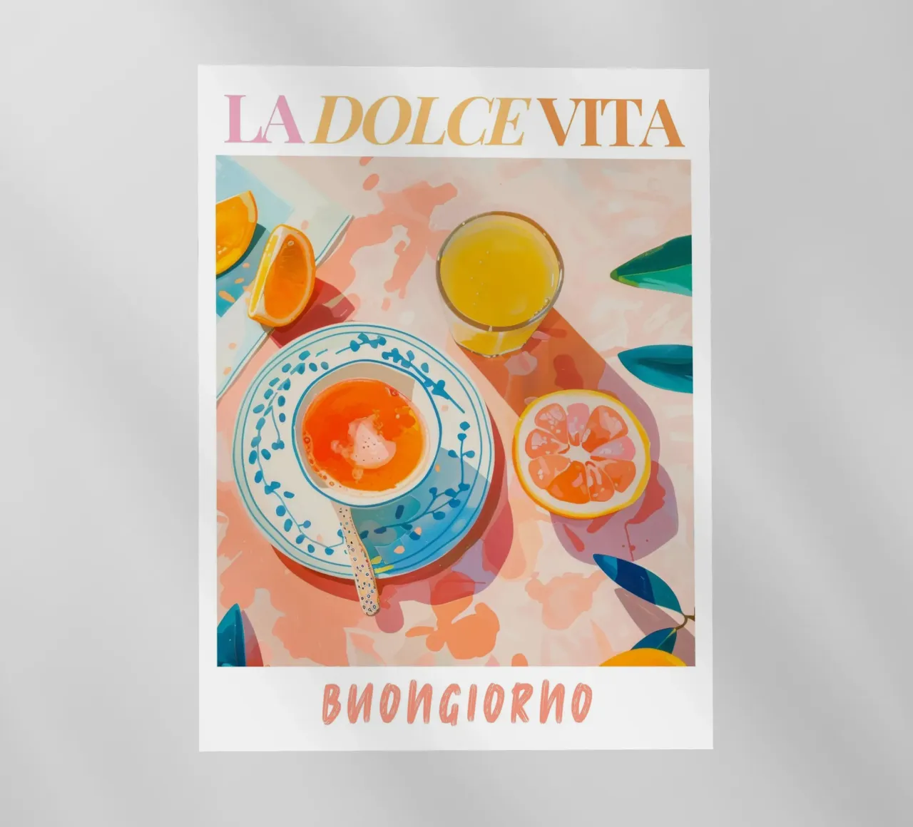 La Dolce Vita Breakfast Print pellicola backlit da Bella Studio
