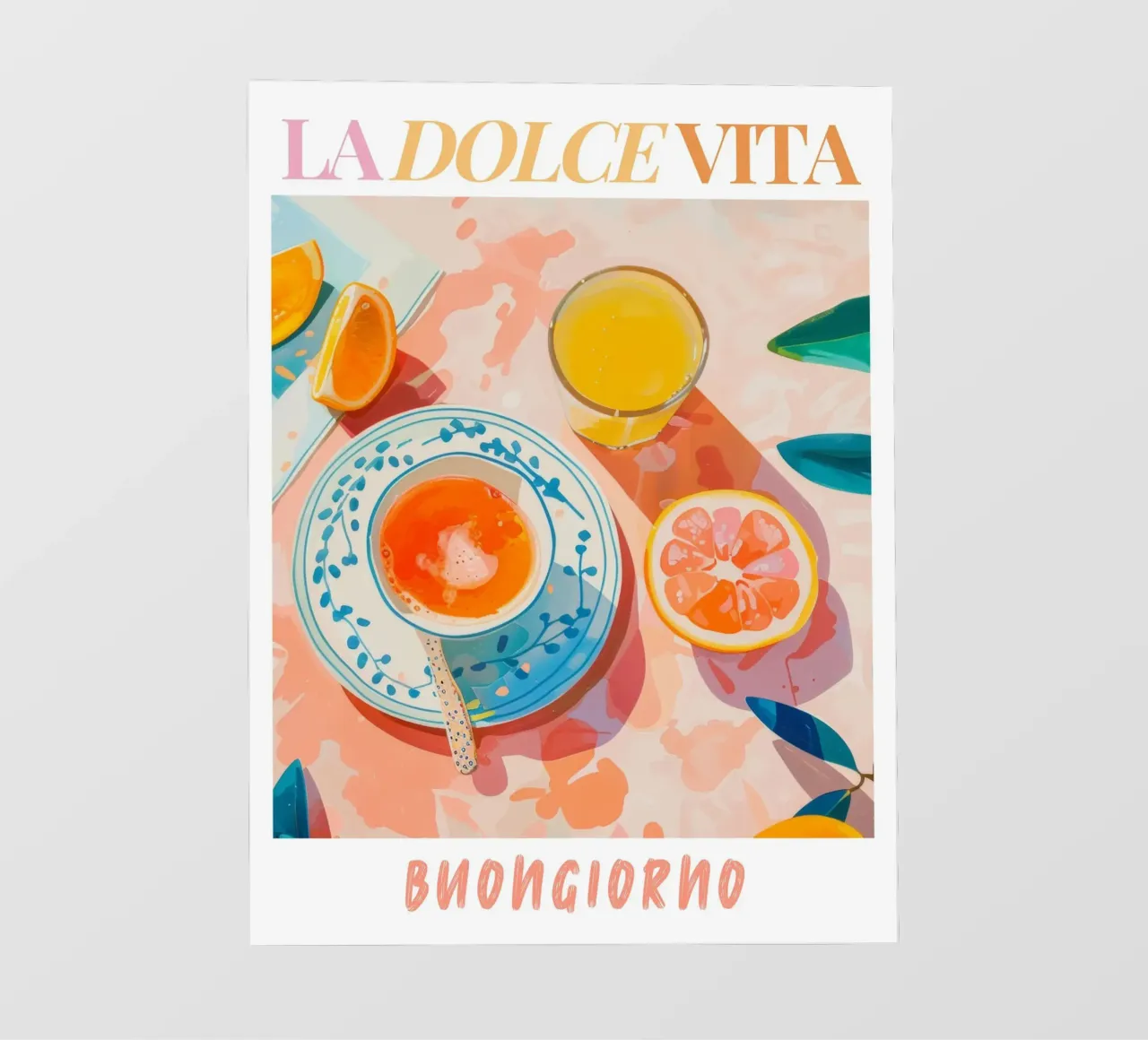 La Dolce Vita Breakfast Print pellicola backlit da Bella Studio