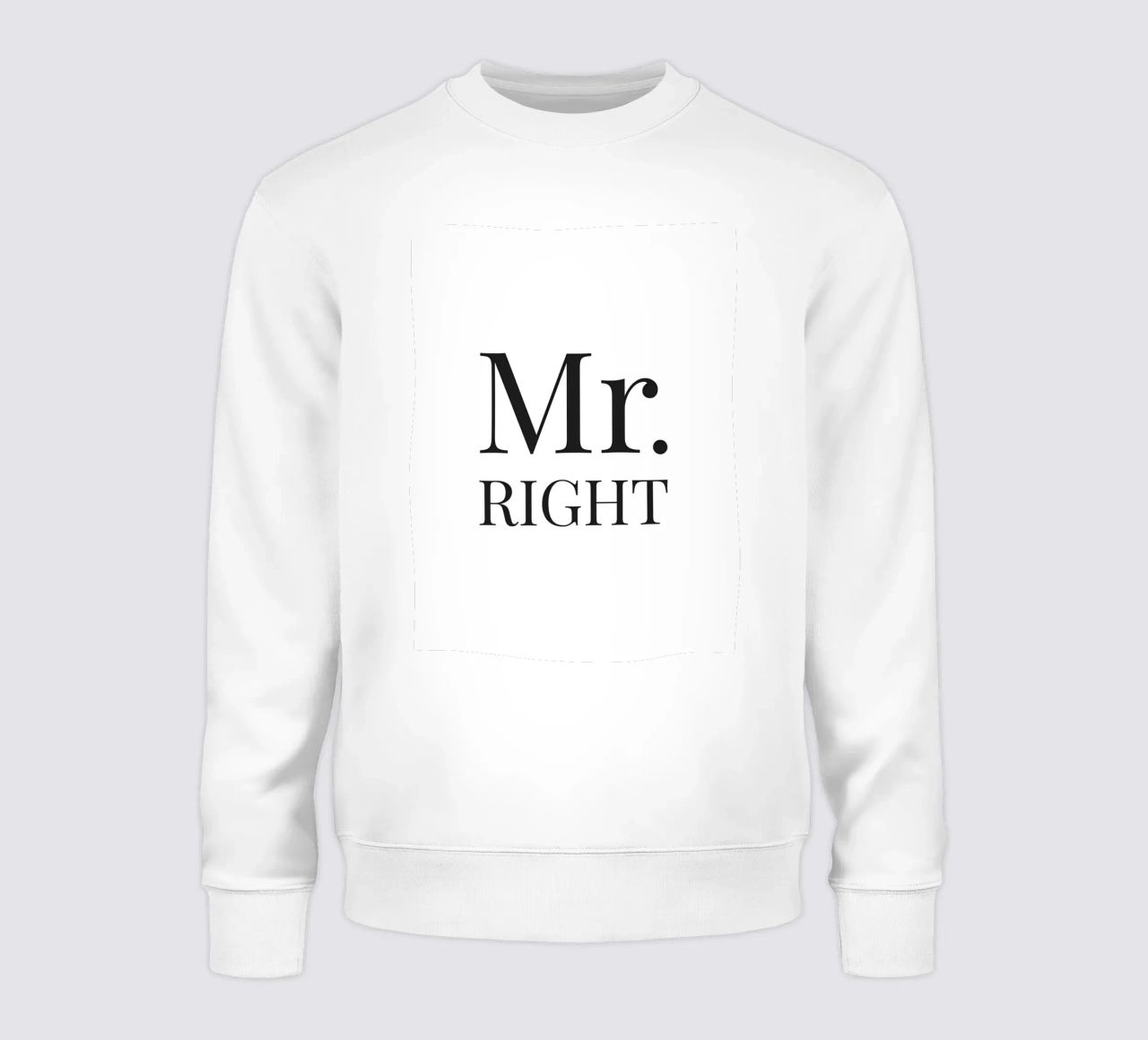 Mr. Right - Design typographique amusant sweat de Whole©