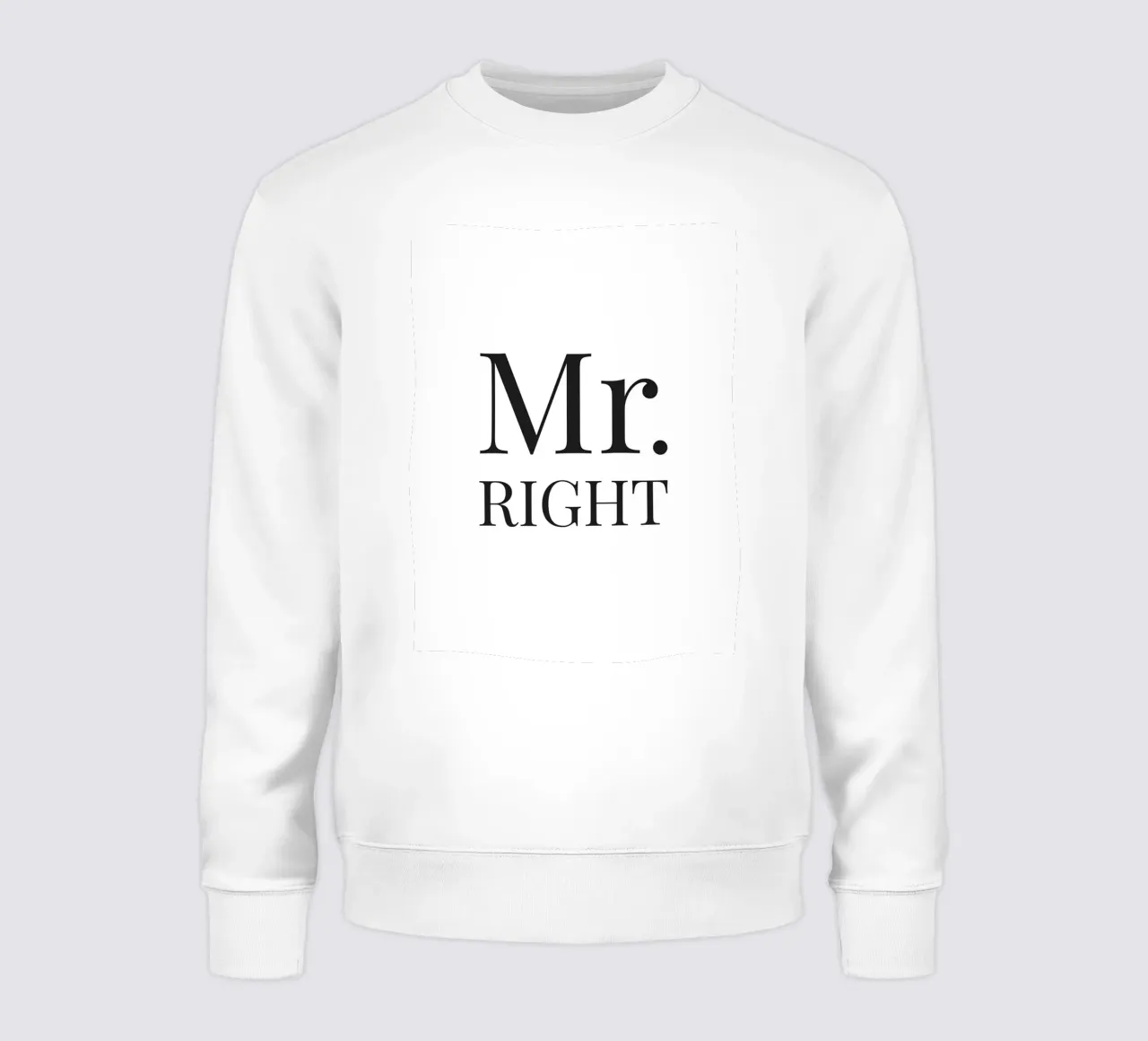 Mr Right - Design tipografico spiritoso felpa da Whole©