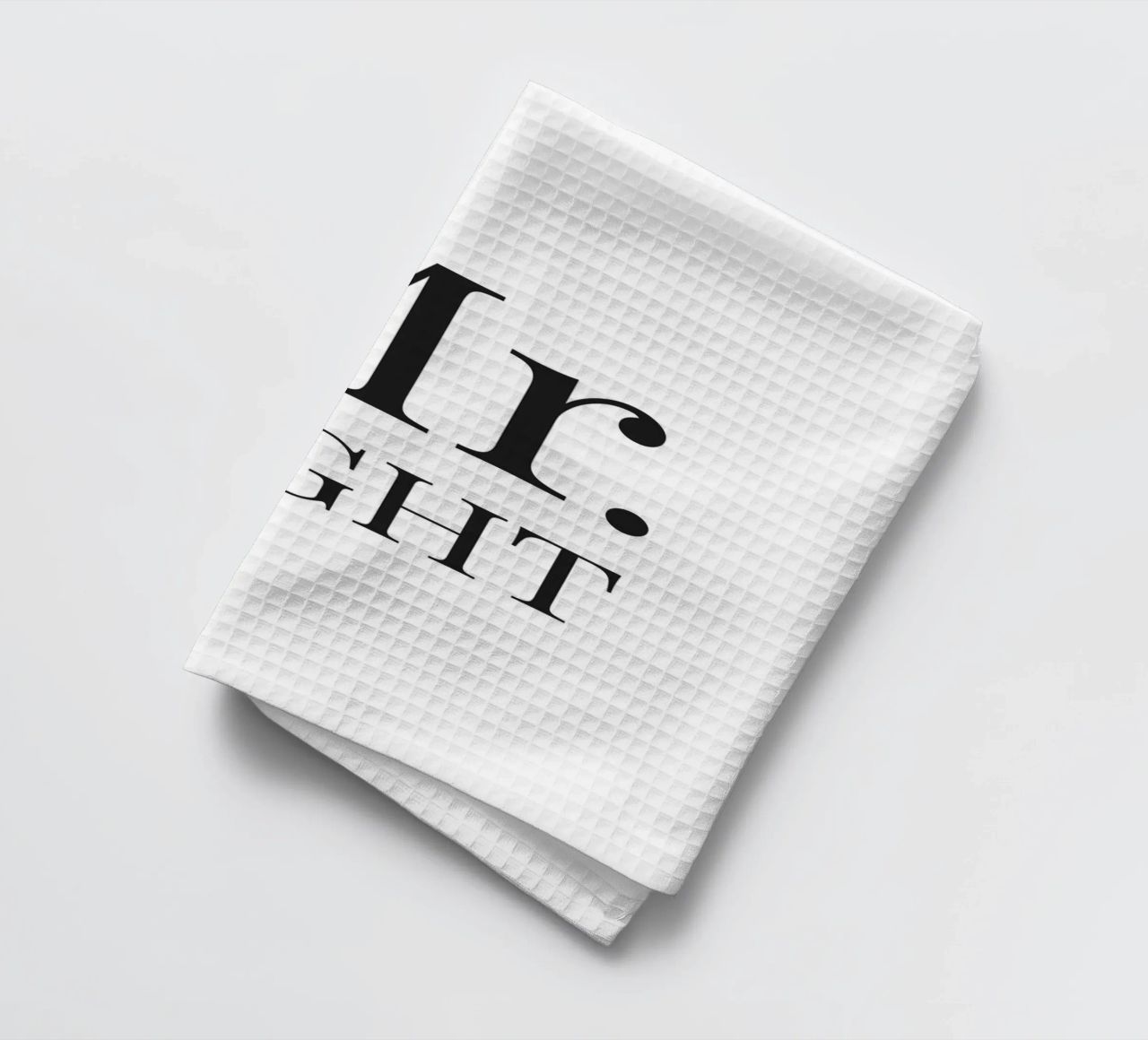 Mr. Right - Design typographique amusant torchon de Whole©