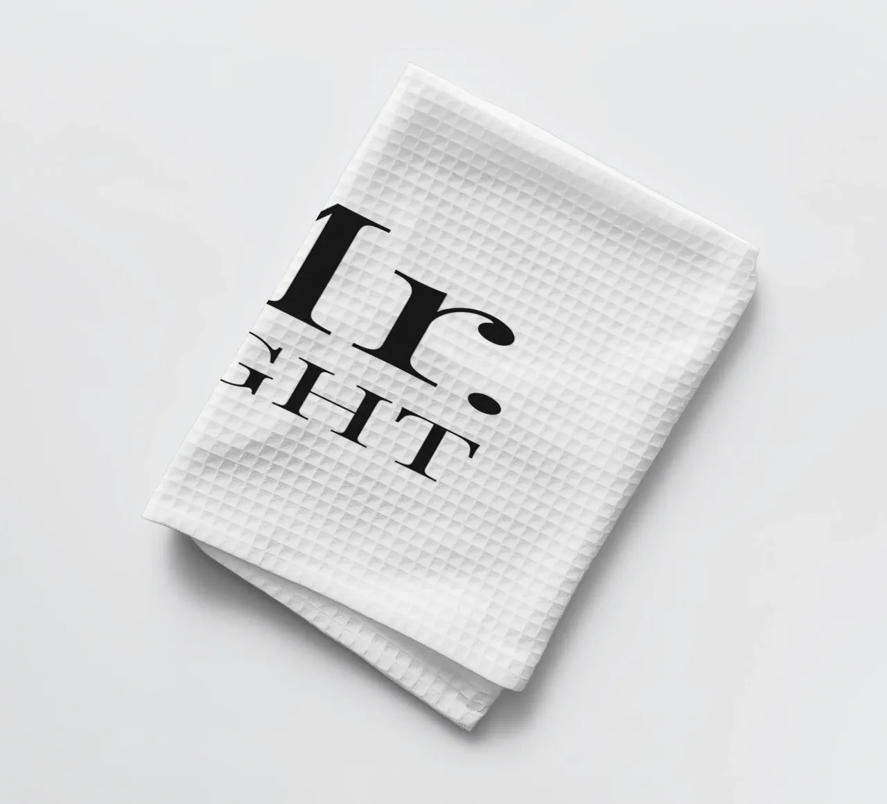 Mr Right - Diseño tipográfico ingenioso paño de cocina de Whole©