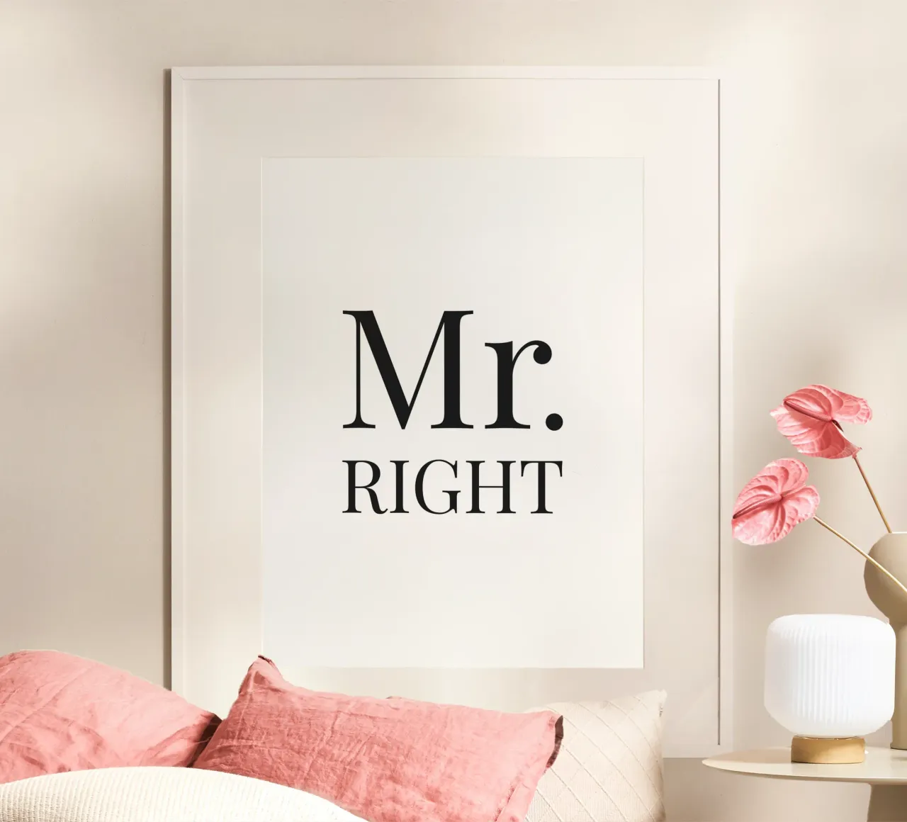 Mr Right - Design tipografico spiritoso poster da Whole©