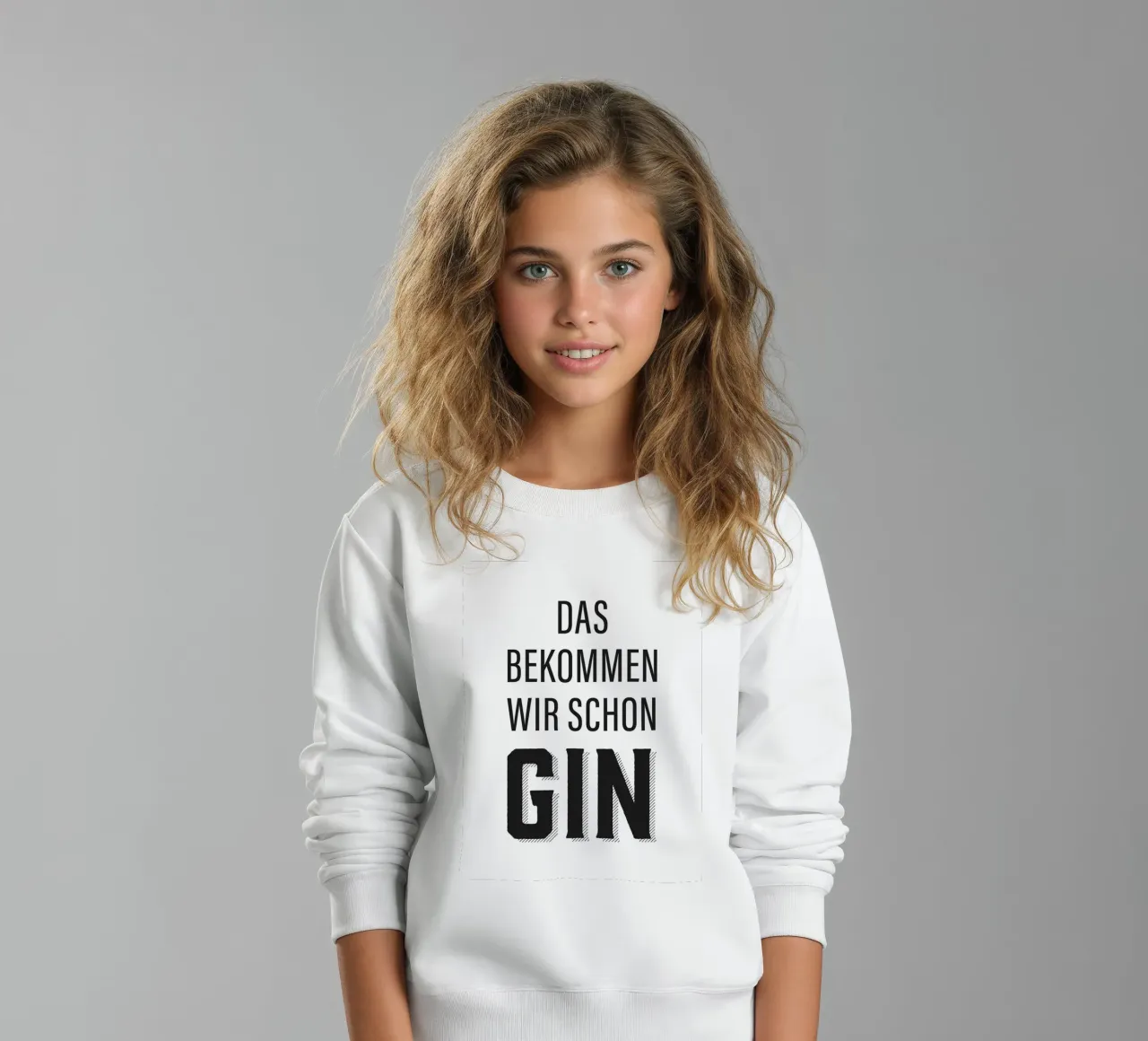 Design divertente con citazioni sul gin felpa bambino da Whole©