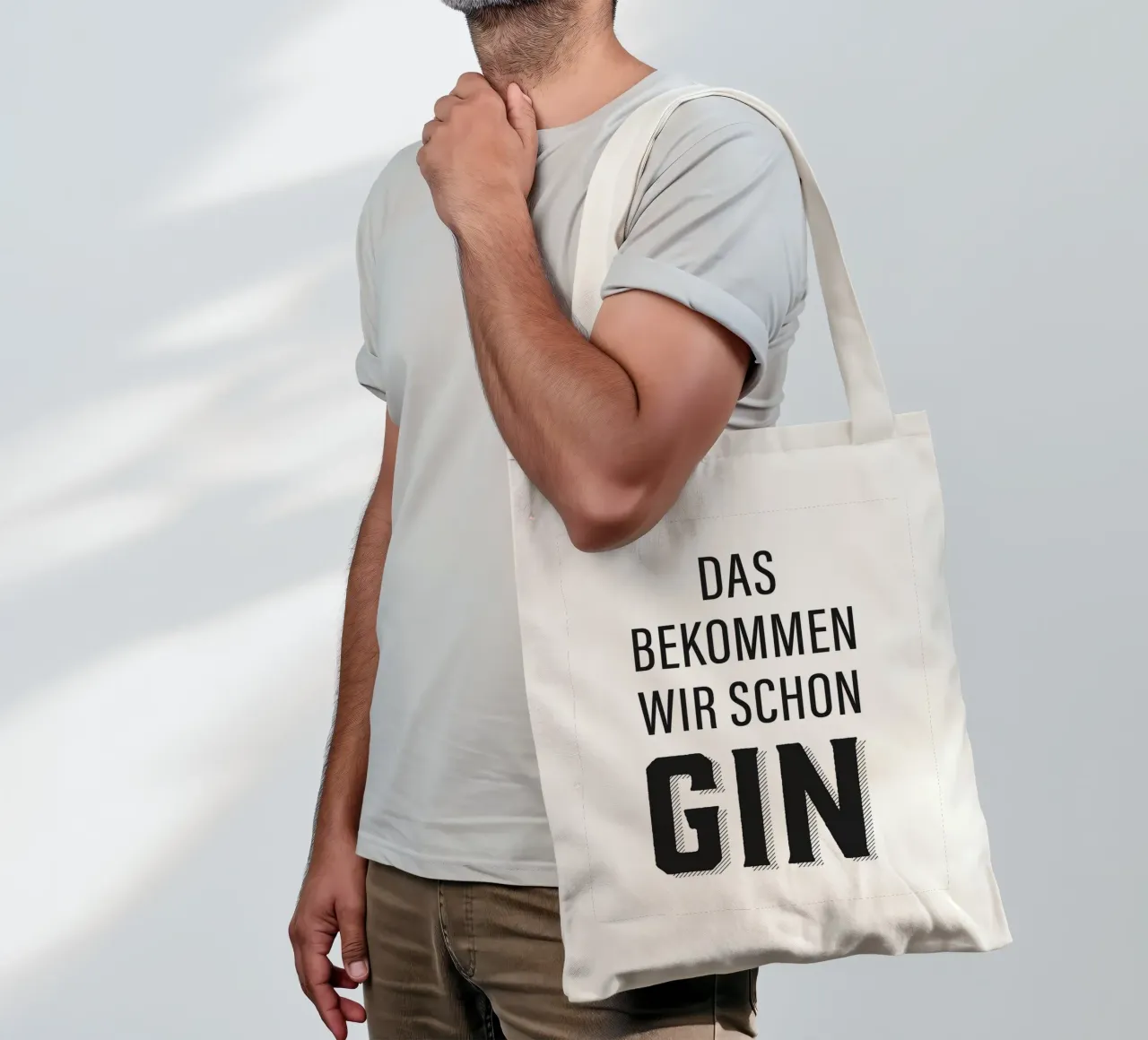 Lustiges Gin Zitat Design Jutebeutel von Whole©