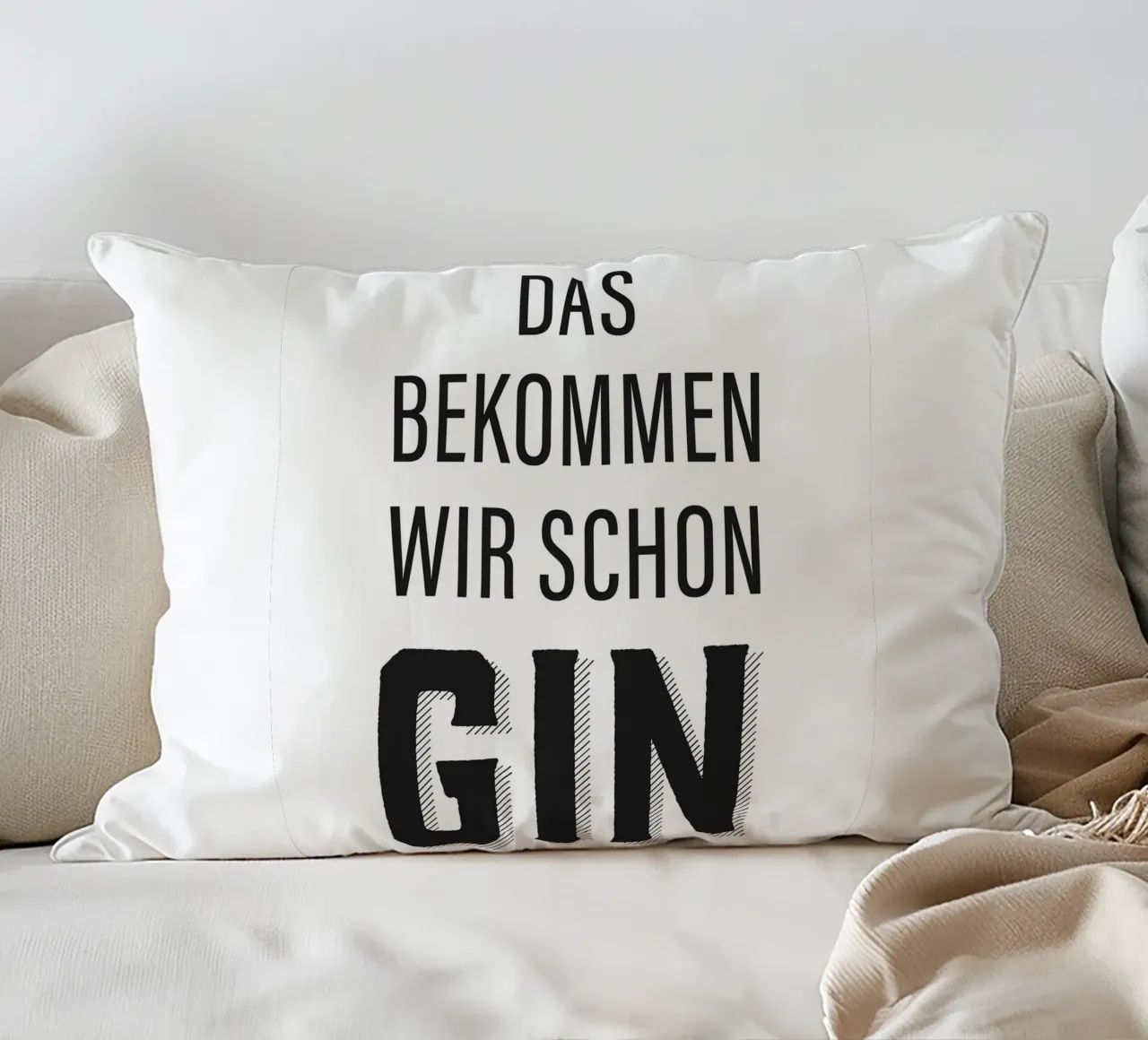 Design divertente con citazioni sul gin cuscino da Whole©