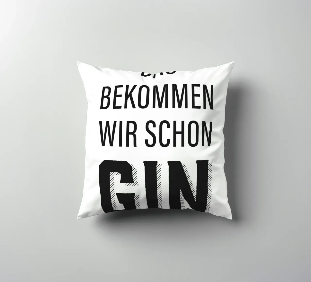 Design divertente con citazioni sul gin cuscino da Whole©