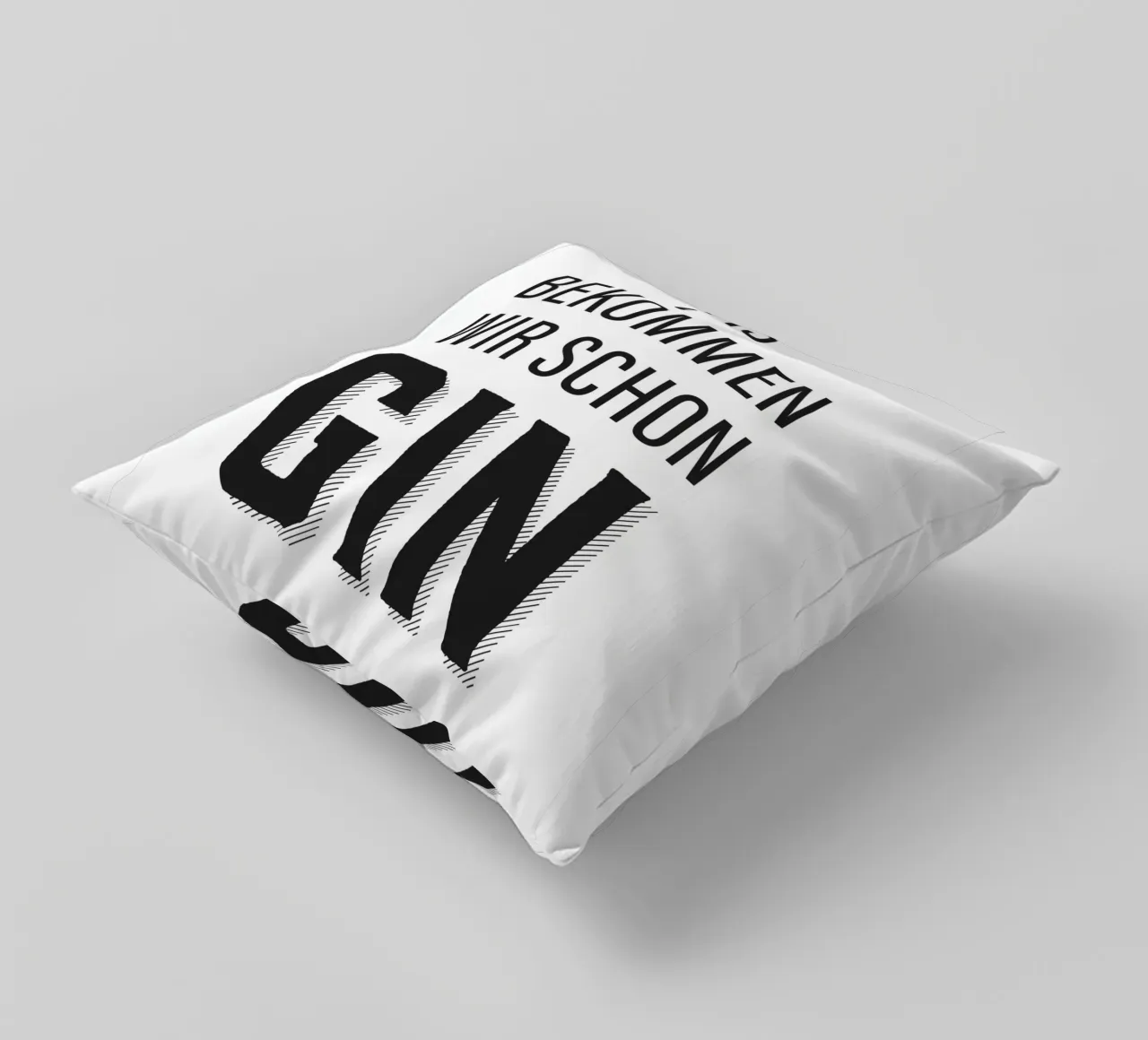 Design divertente con citazioni sul gin cuscino da Whole©