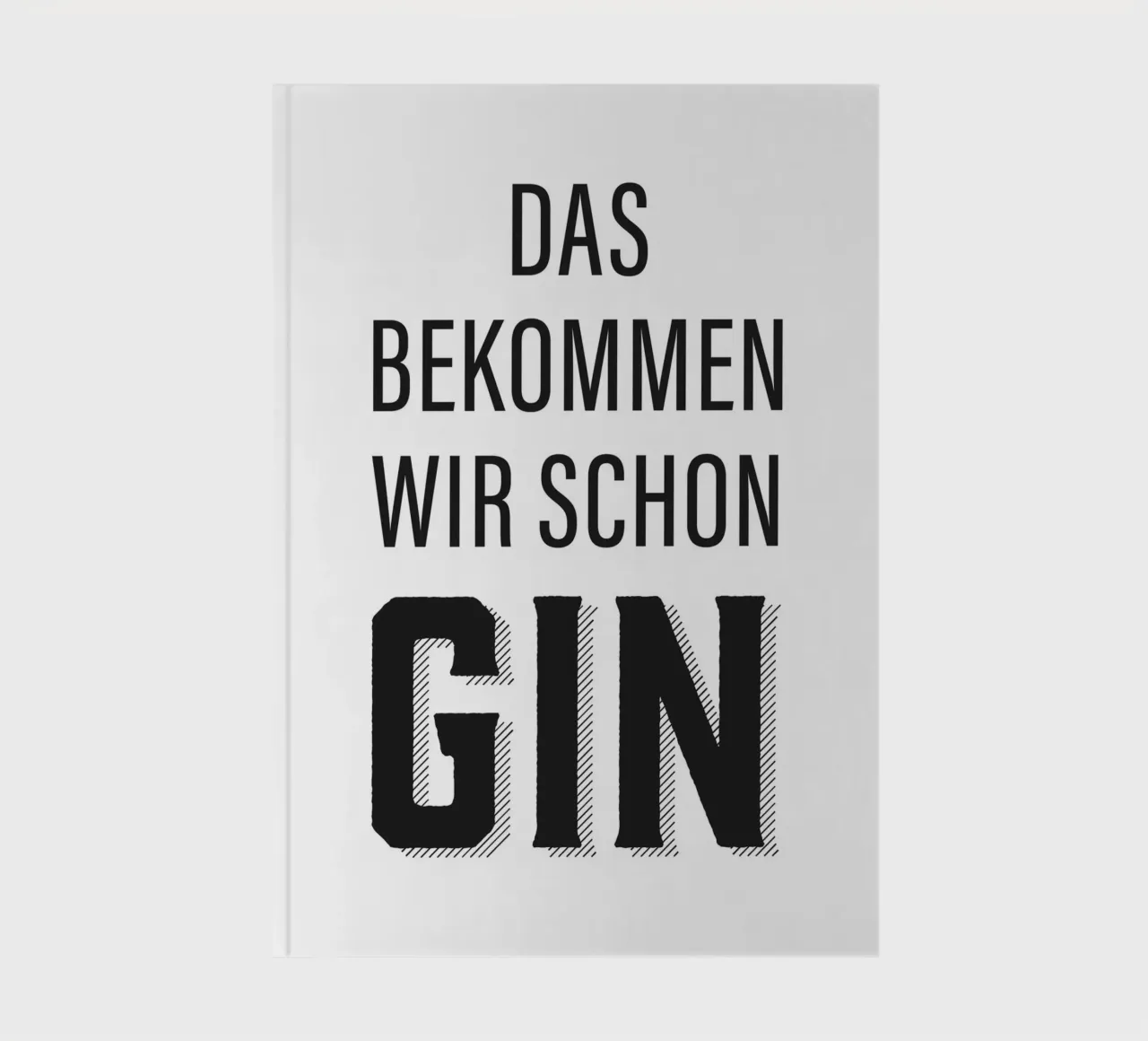 Design divertente con citazioni sul gin diario da Whole©