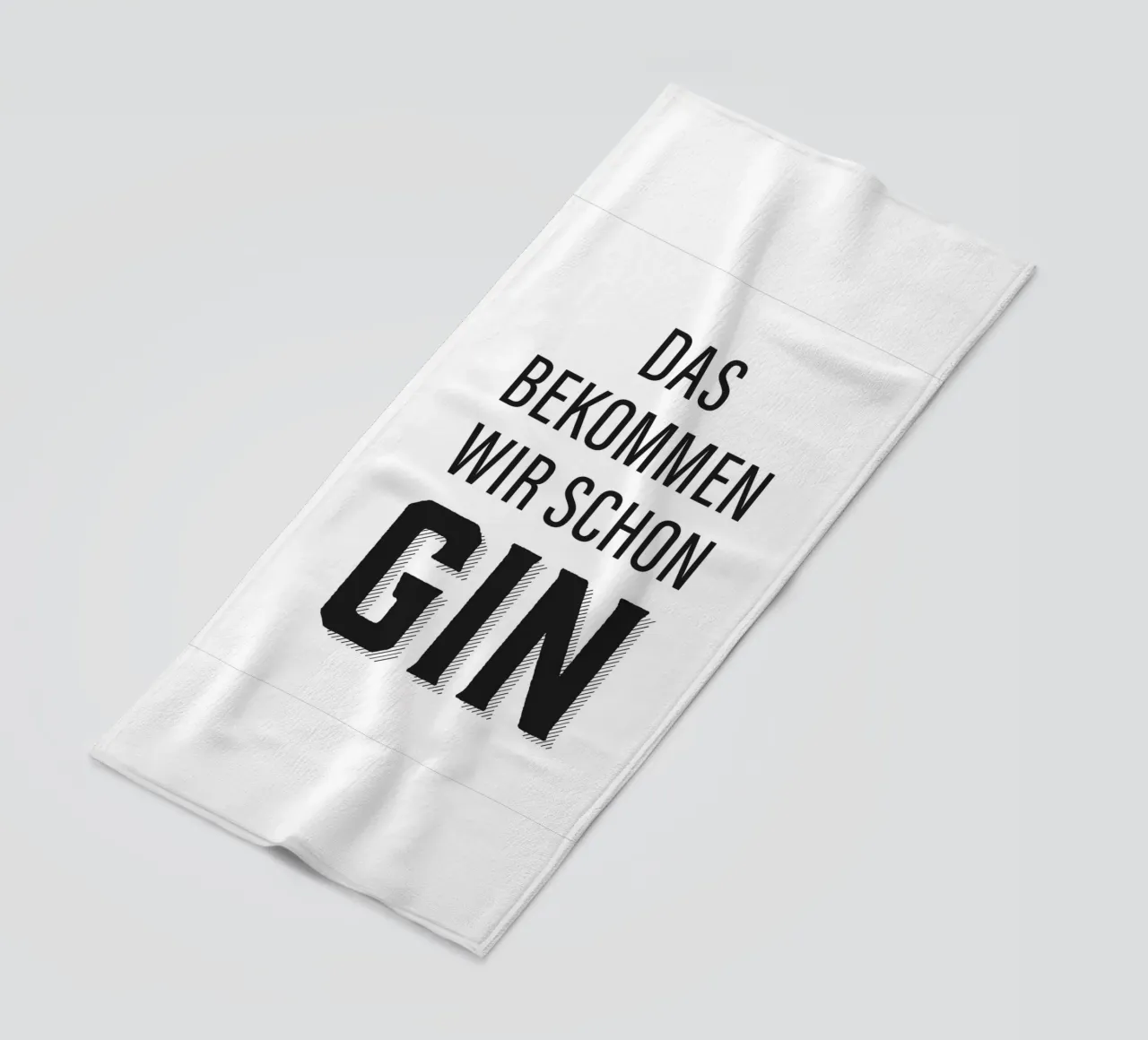 Design divertente con citazioni sul gin telo mare da Whole©