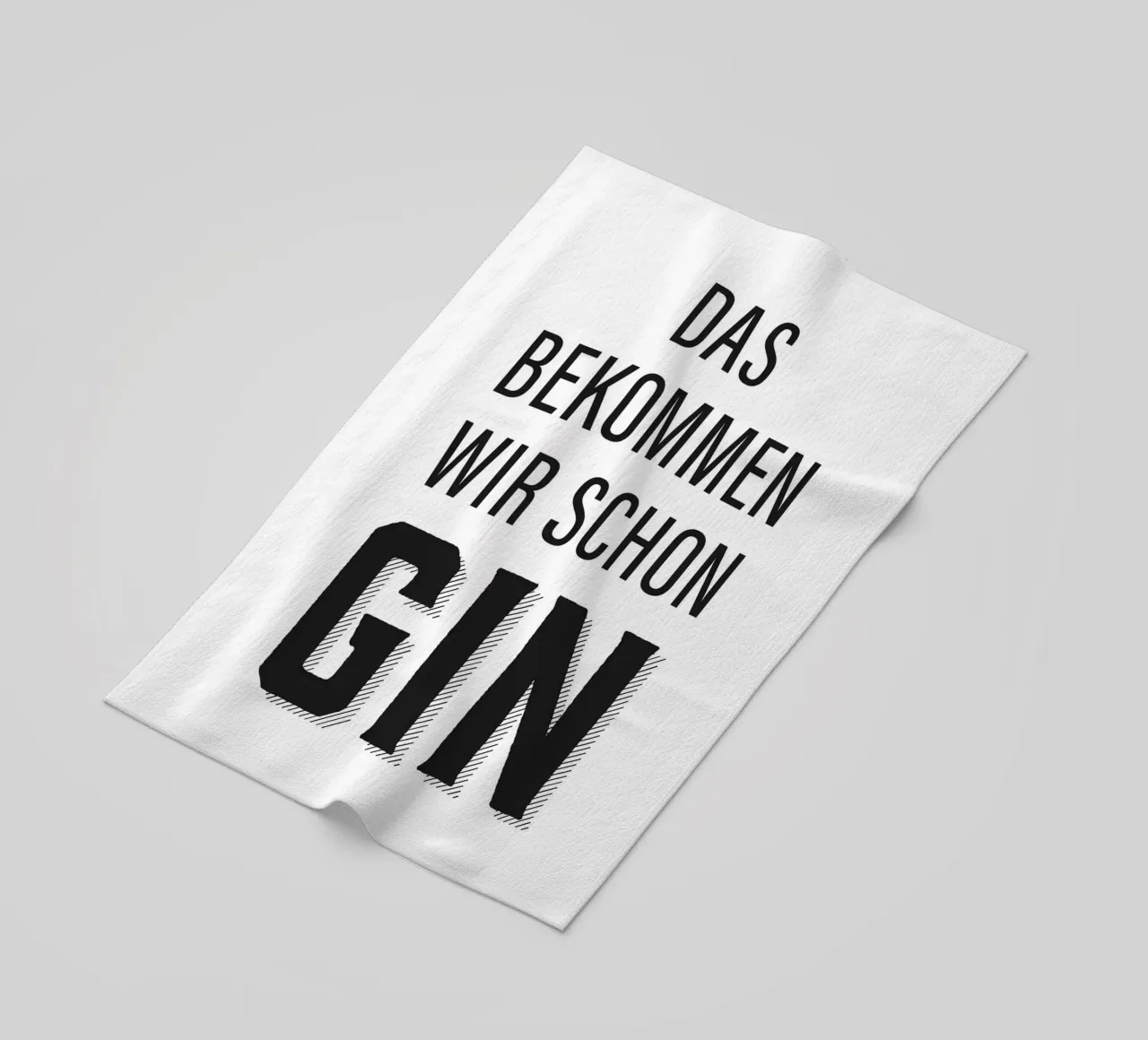 Design divertente con citazioni sul gin telo mare da Whole©