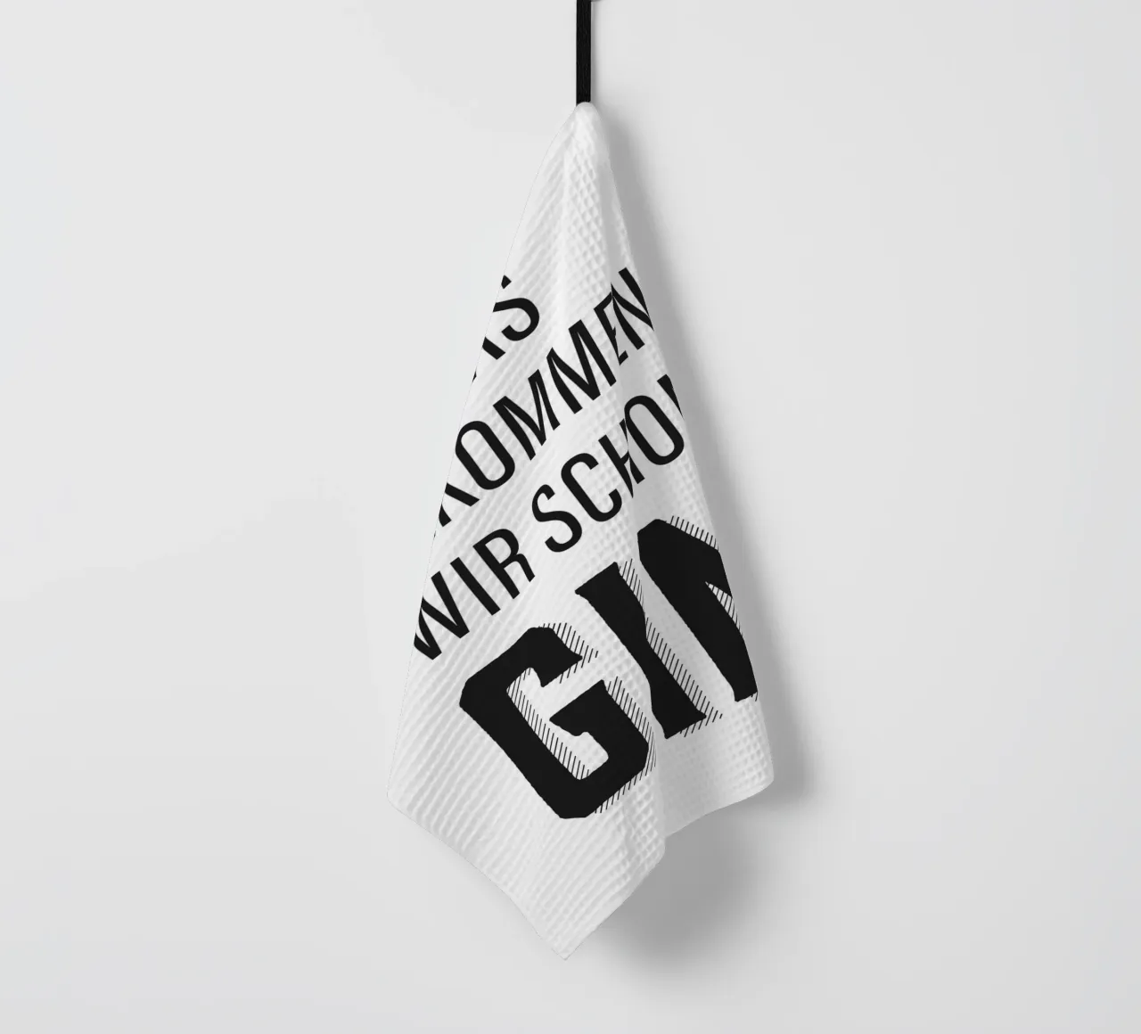 Design divertente con citazioni sul gin canovaccio da cucina da Whole©