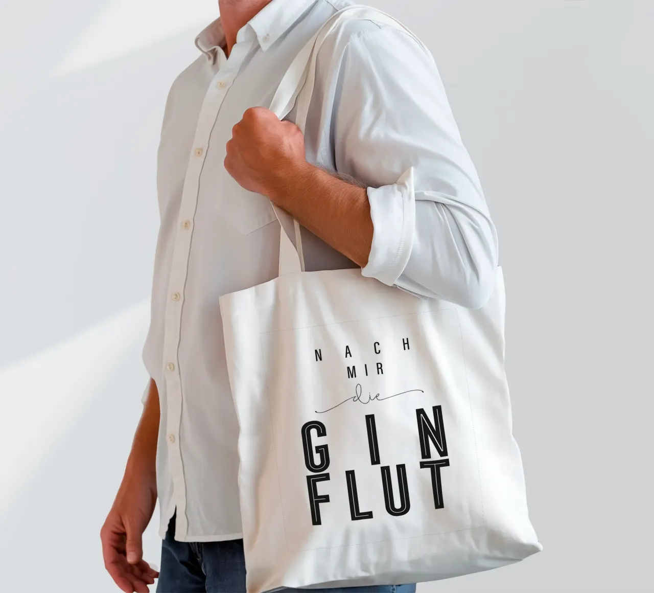 Gin citaat poster jute draagtas van Whole©