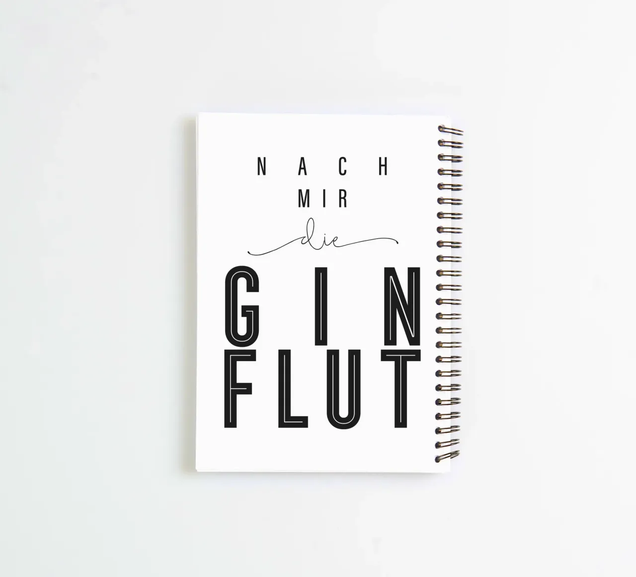 Gin quote poster spiral notebook by Whole©