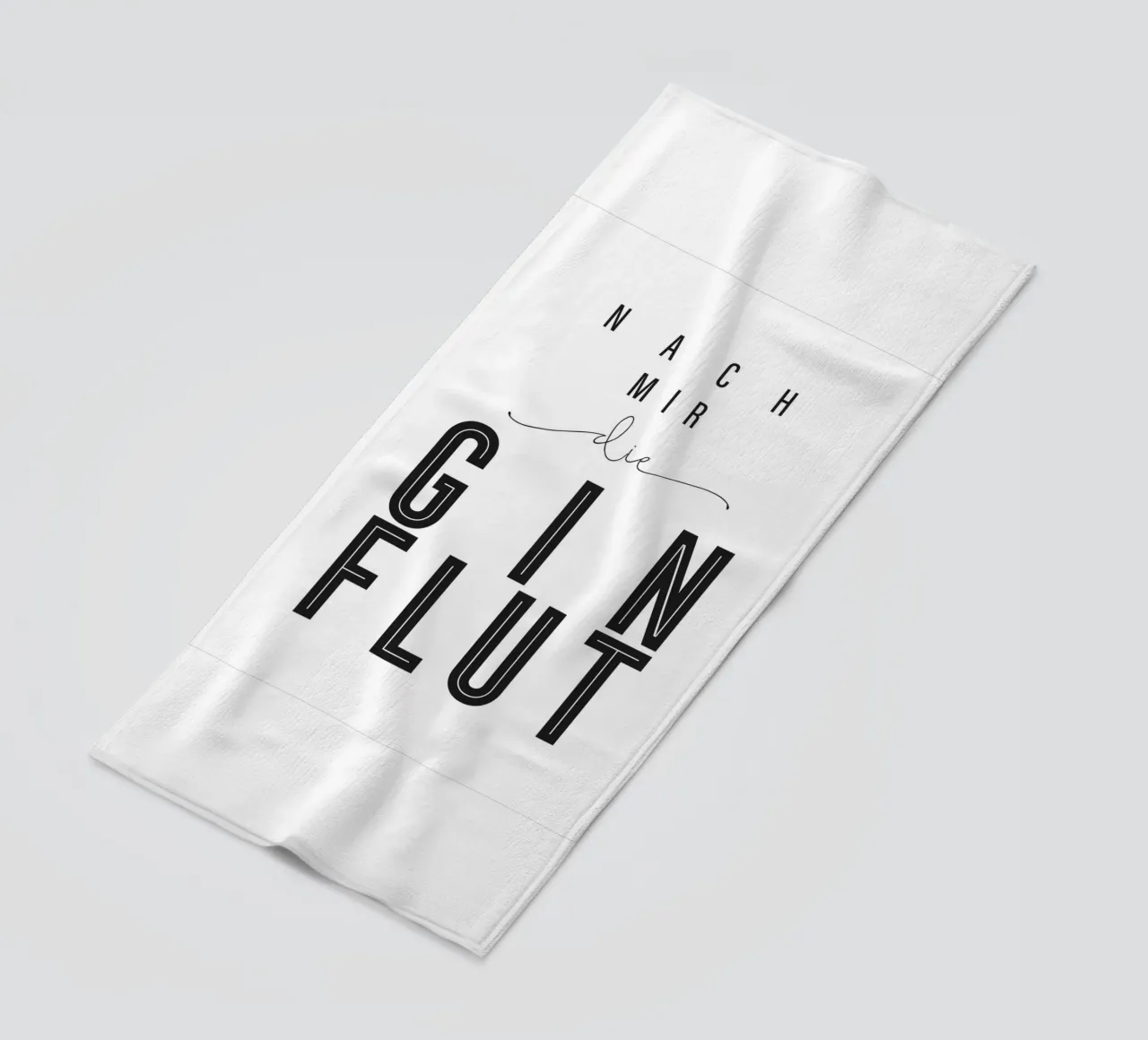 Gin quote poster beach towel by Whole©