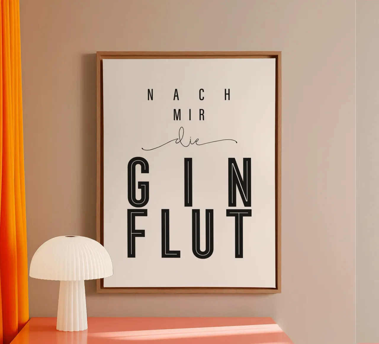 Gin quote poster canvas by Whole©