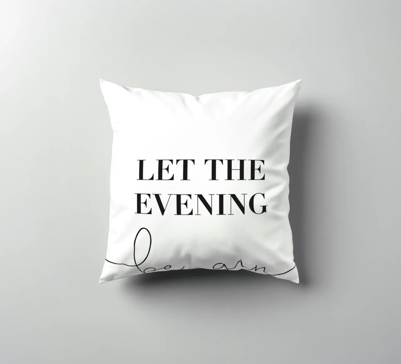 Let the Evening Be... Gin - Lustiges Gin Design cuscino da Whole©