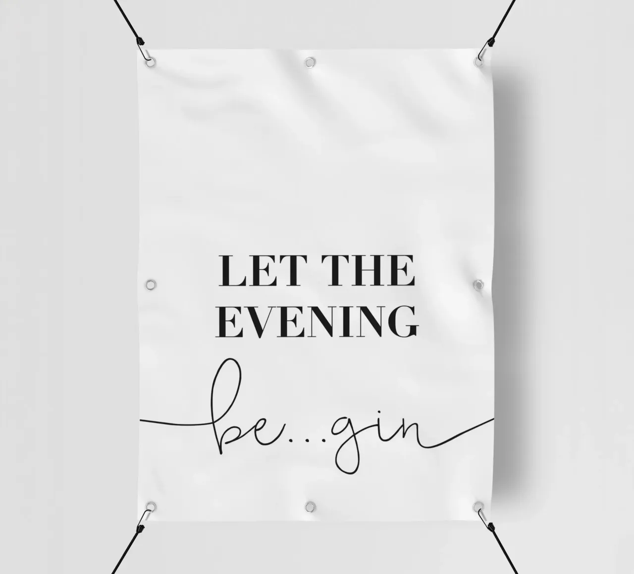 Let the Evening Be... Gin - Lustiges Gin Design telo in pvc da Whole©