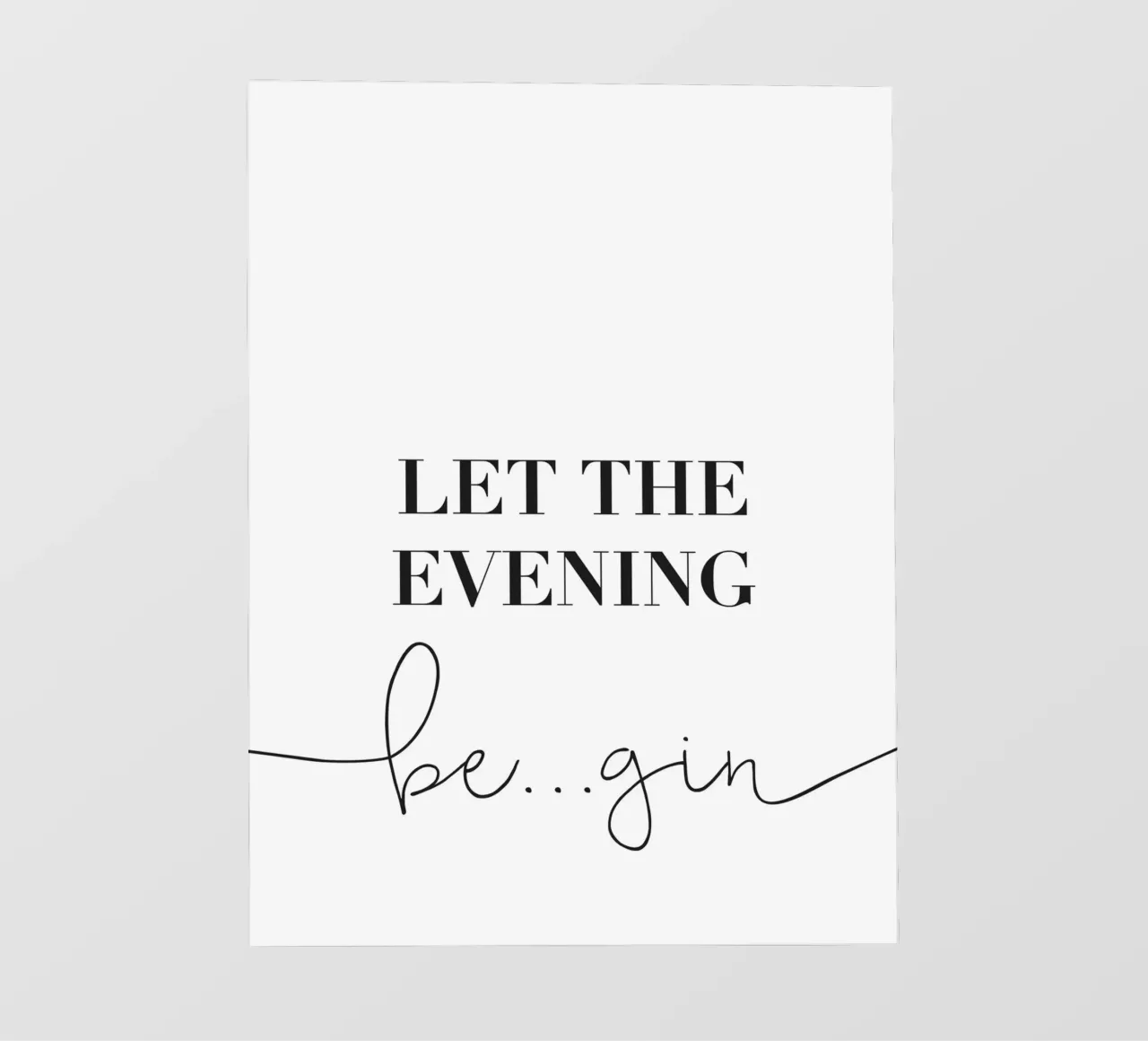 Let the Evening Be... Gin - Lustiges Gin Design telo in pvc da Whole©