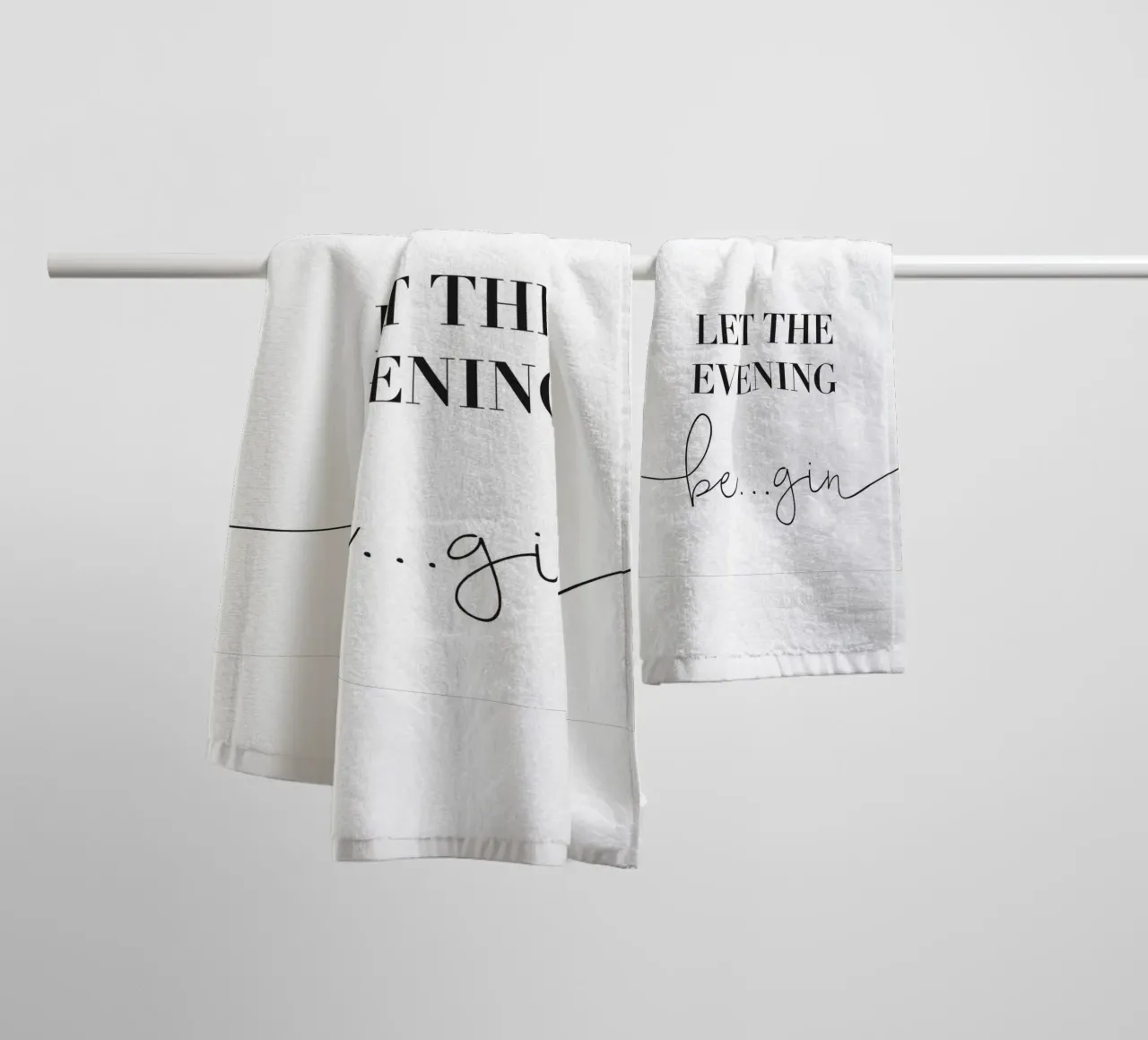 Let the Evening Be... Gin - Lustiges Gin Design asciugamano da bagno da Whole©