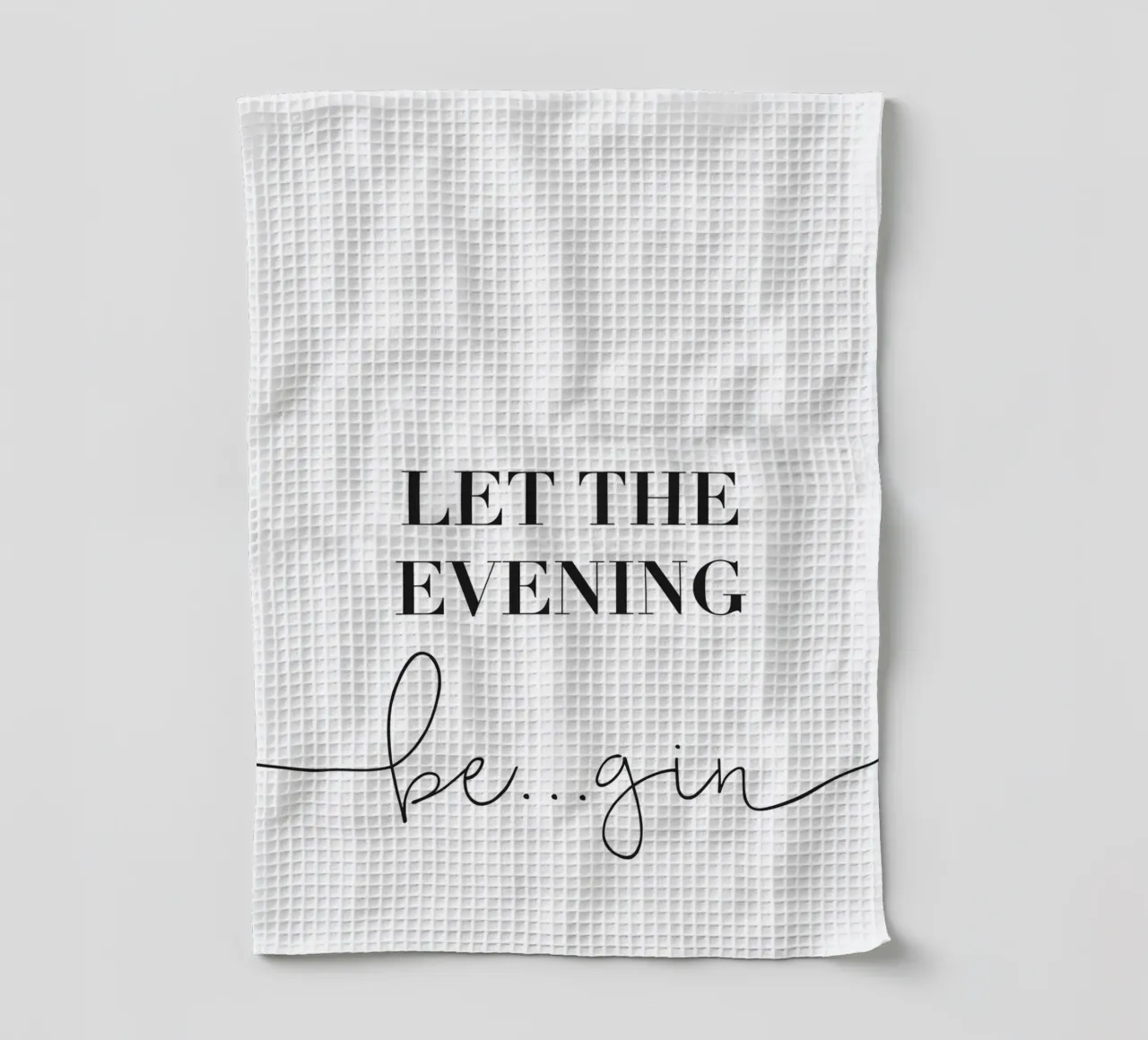 Let the Evening Be... Gin - Lustiges Gin Design canovaccio da cucina da Whole©
