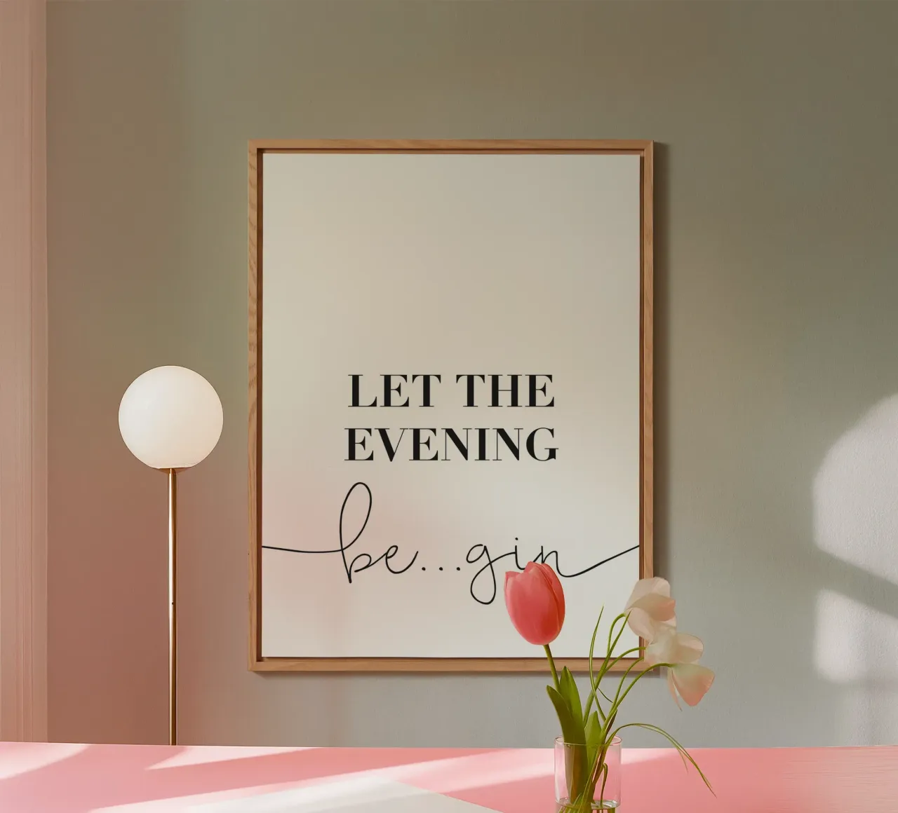 Let the Evening Be... Gin - Lustiges Gin Design alluminio dibond da Whole©